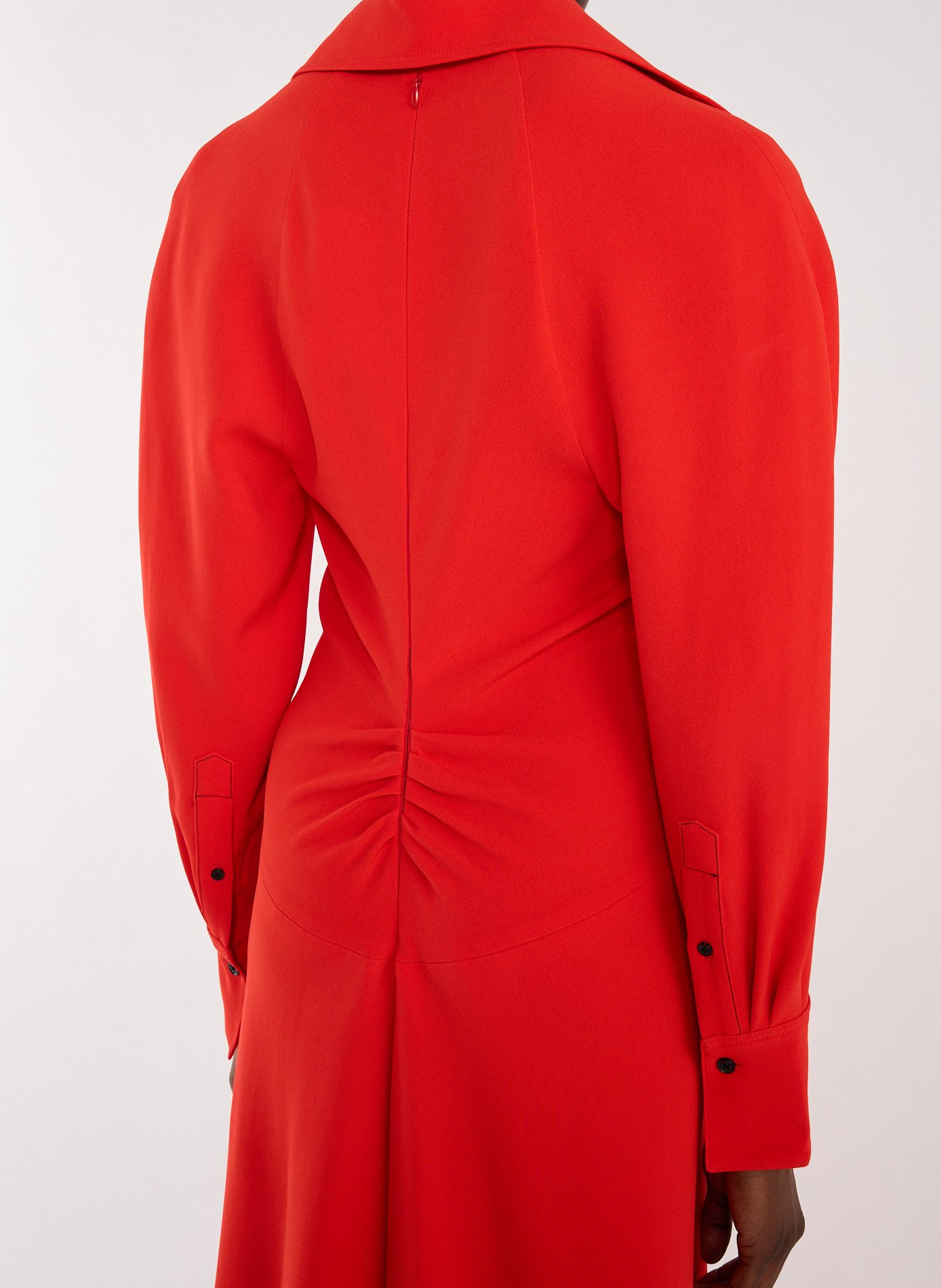 Fitted midi dress with collar VICTORIA BECKHAM Red