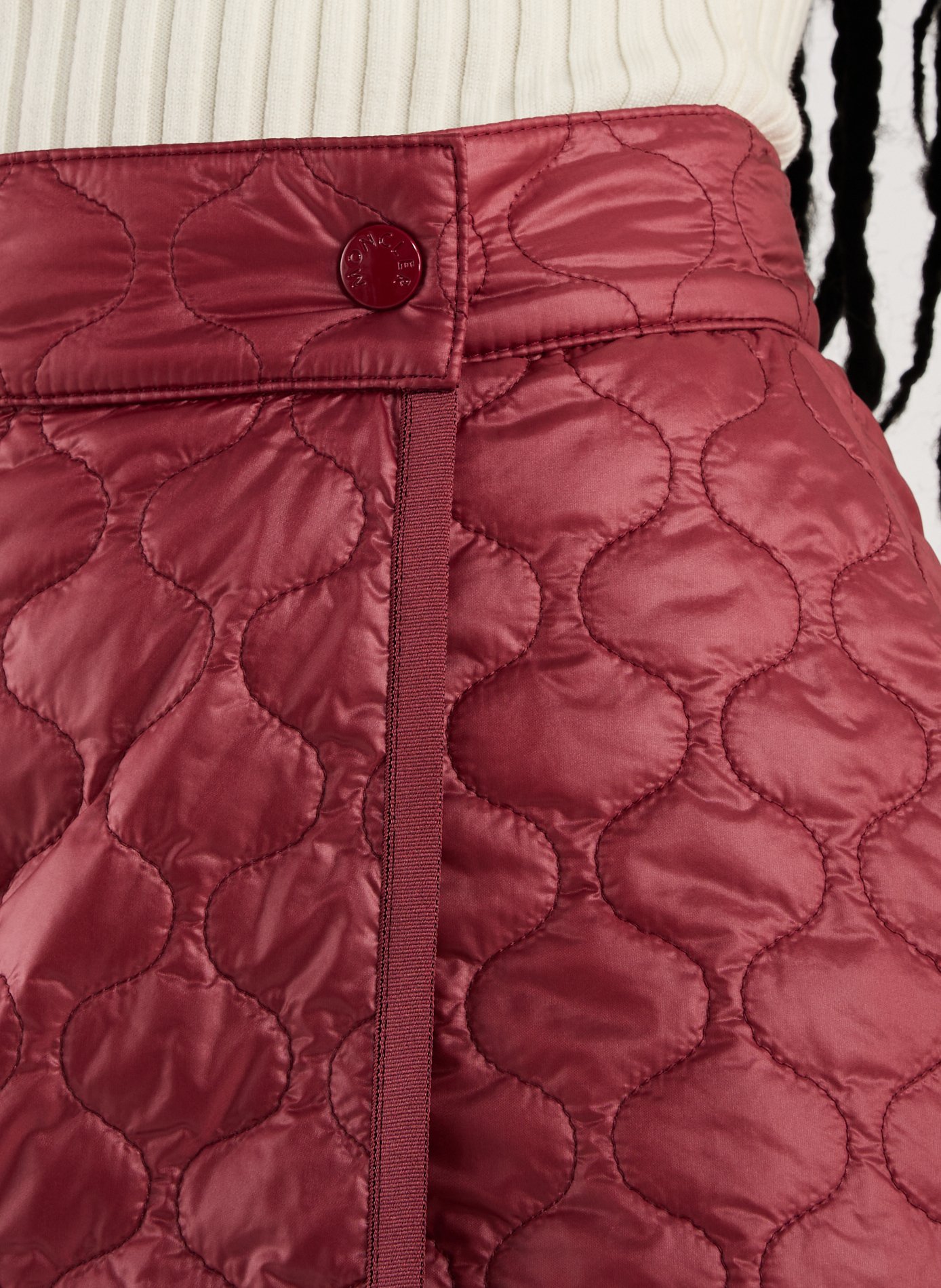 Short quilted skirt MONCLER Red