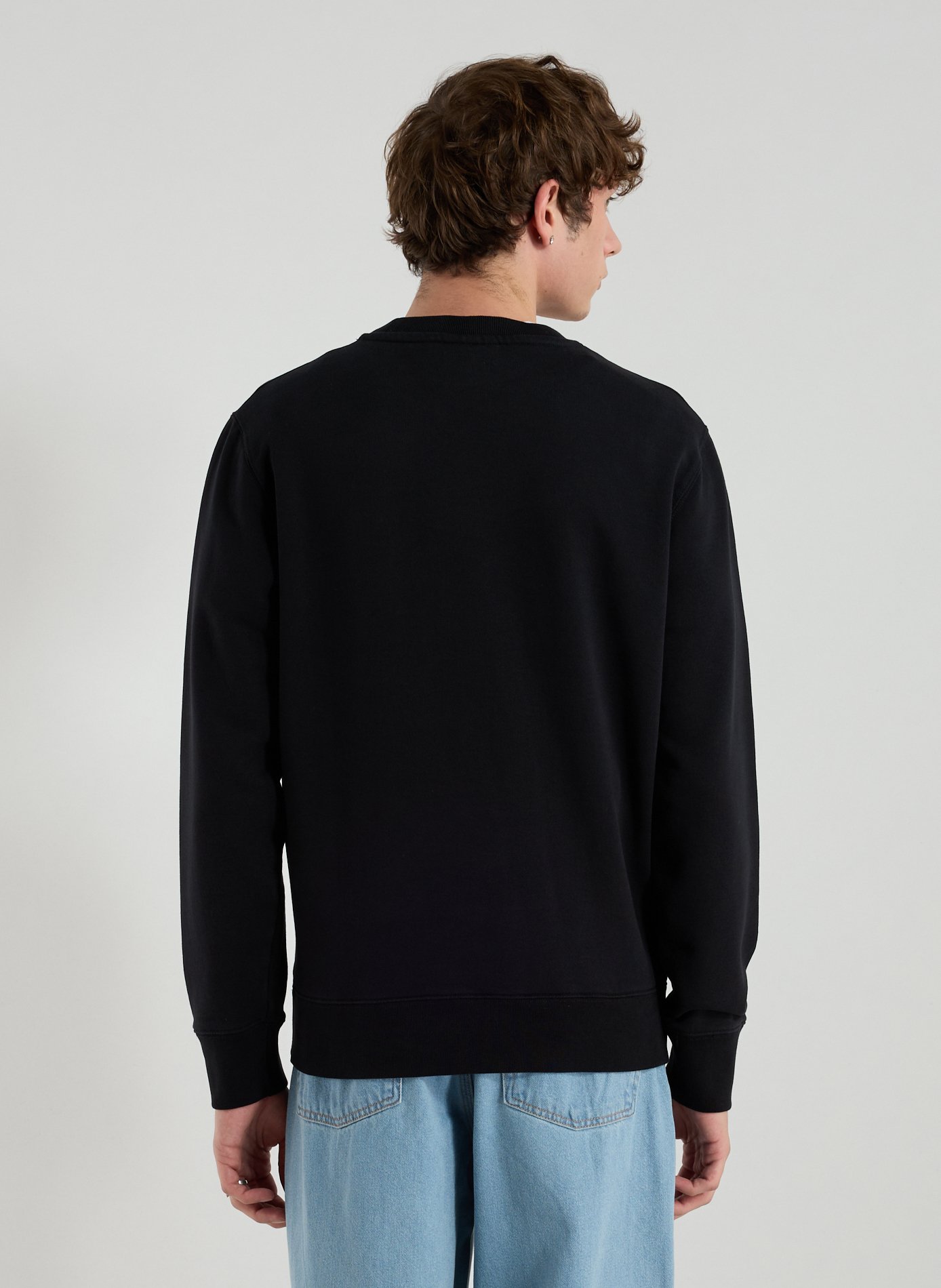 Sweat col rond en coton MAISON KITSUNÉ Noir