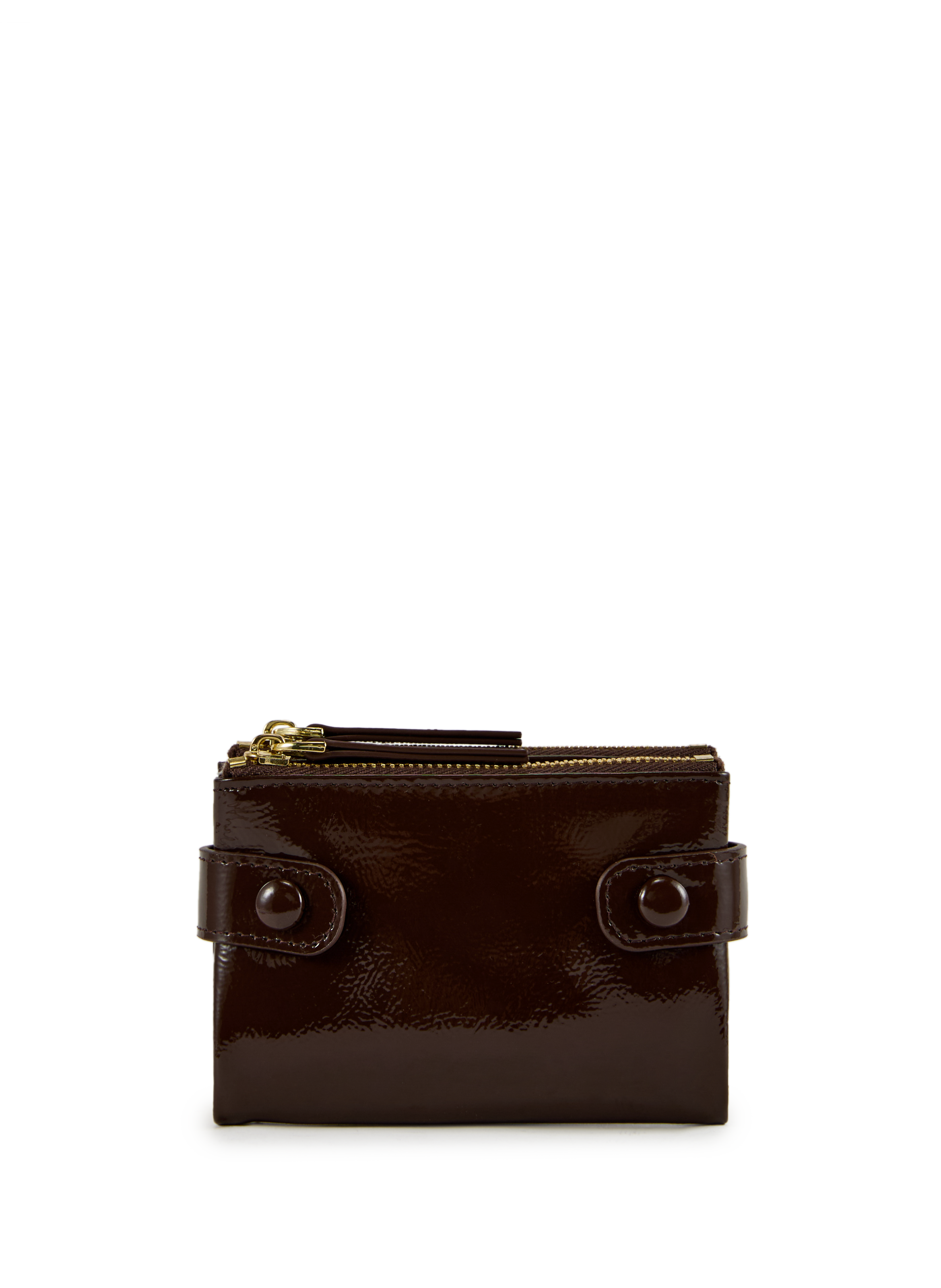 SAISON 1865 Porte monnaie en cuir Marron