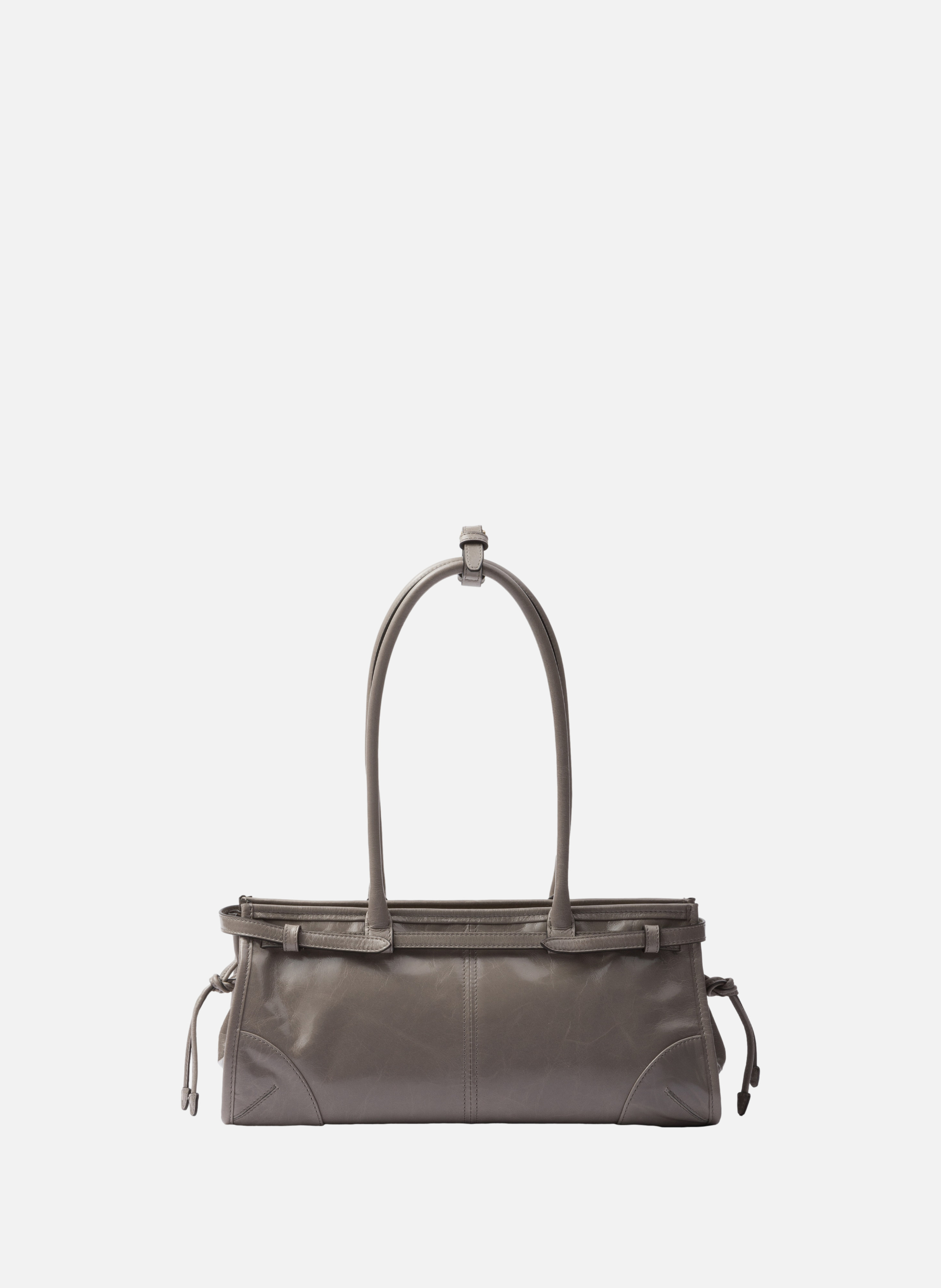 Sac à main prada bonnie en cuir PRADA Gris