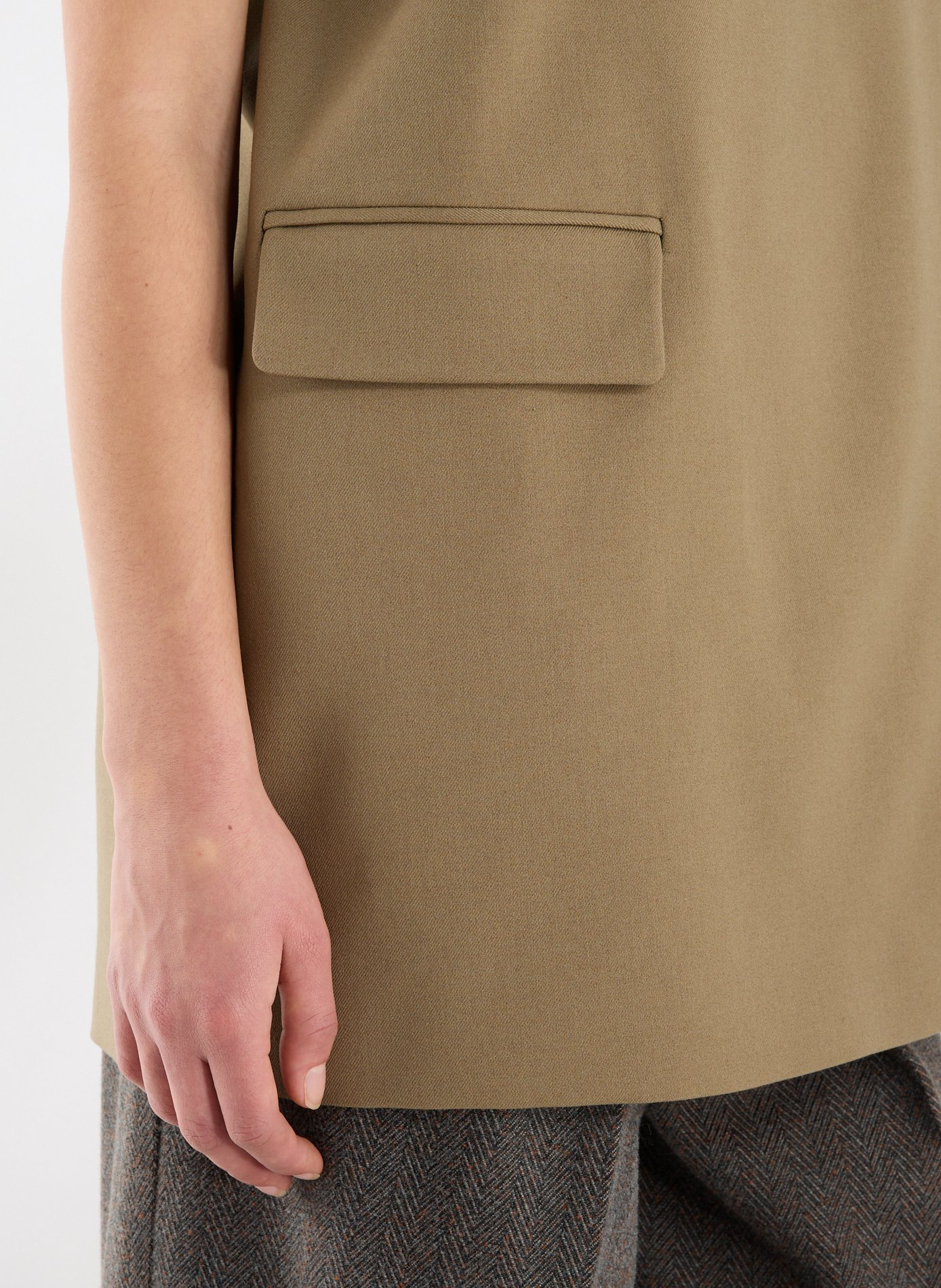 veste droite sans manches ADOLFO DOMINGUEZ Vert