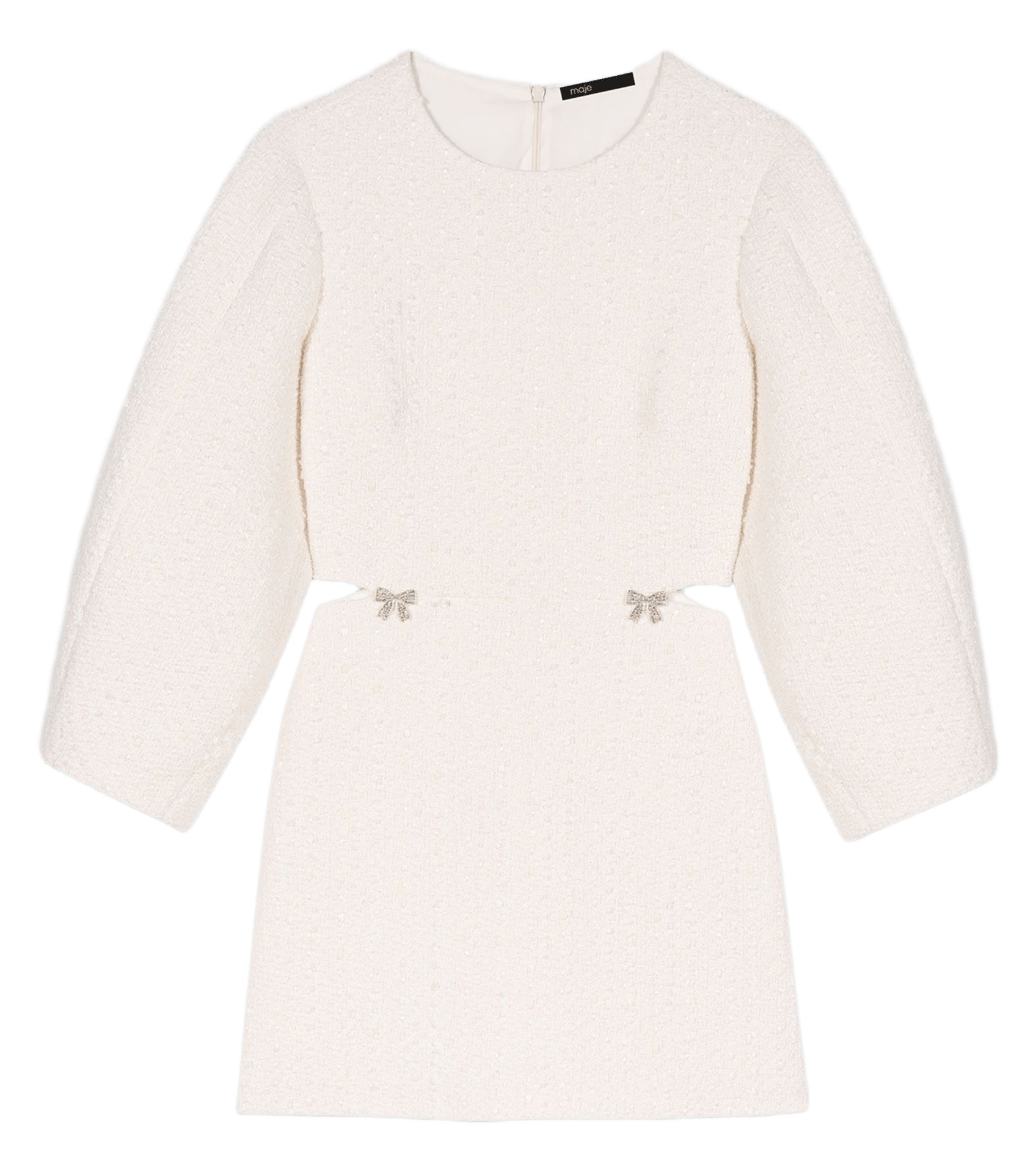 Robe longue droite en coton mélangé MAJE Beige