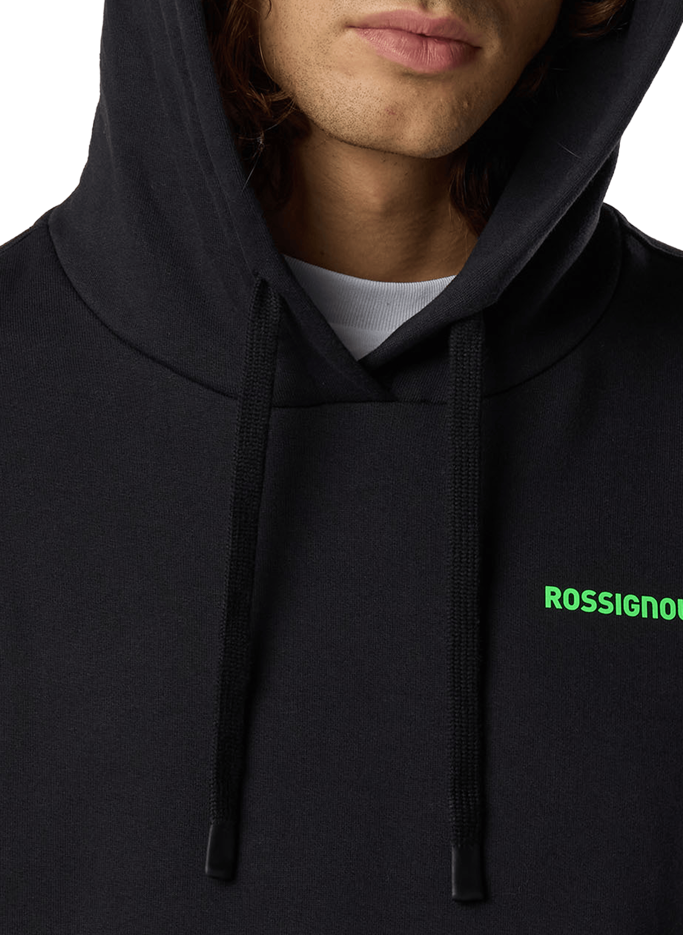 Sweat à capuche en coton ROSSIGNOL Noir