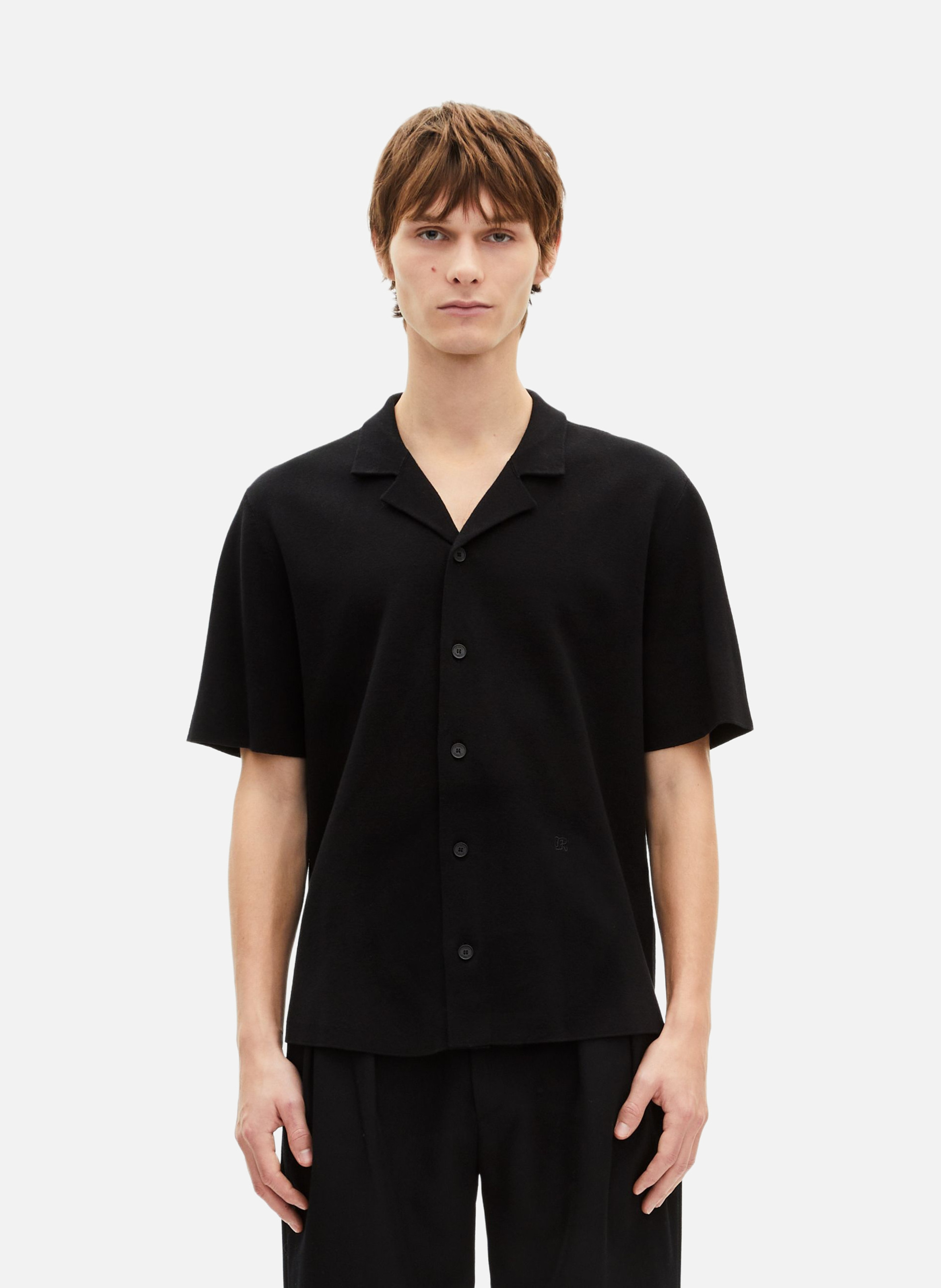Chemise manches courtes en maille THE KOOPLES Noir