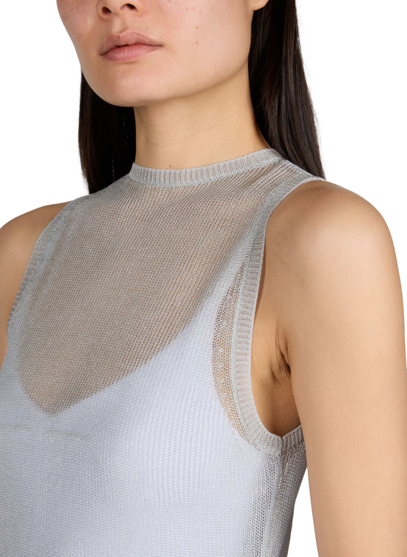 Mini beach dress with round neckline BOND EYE Silver