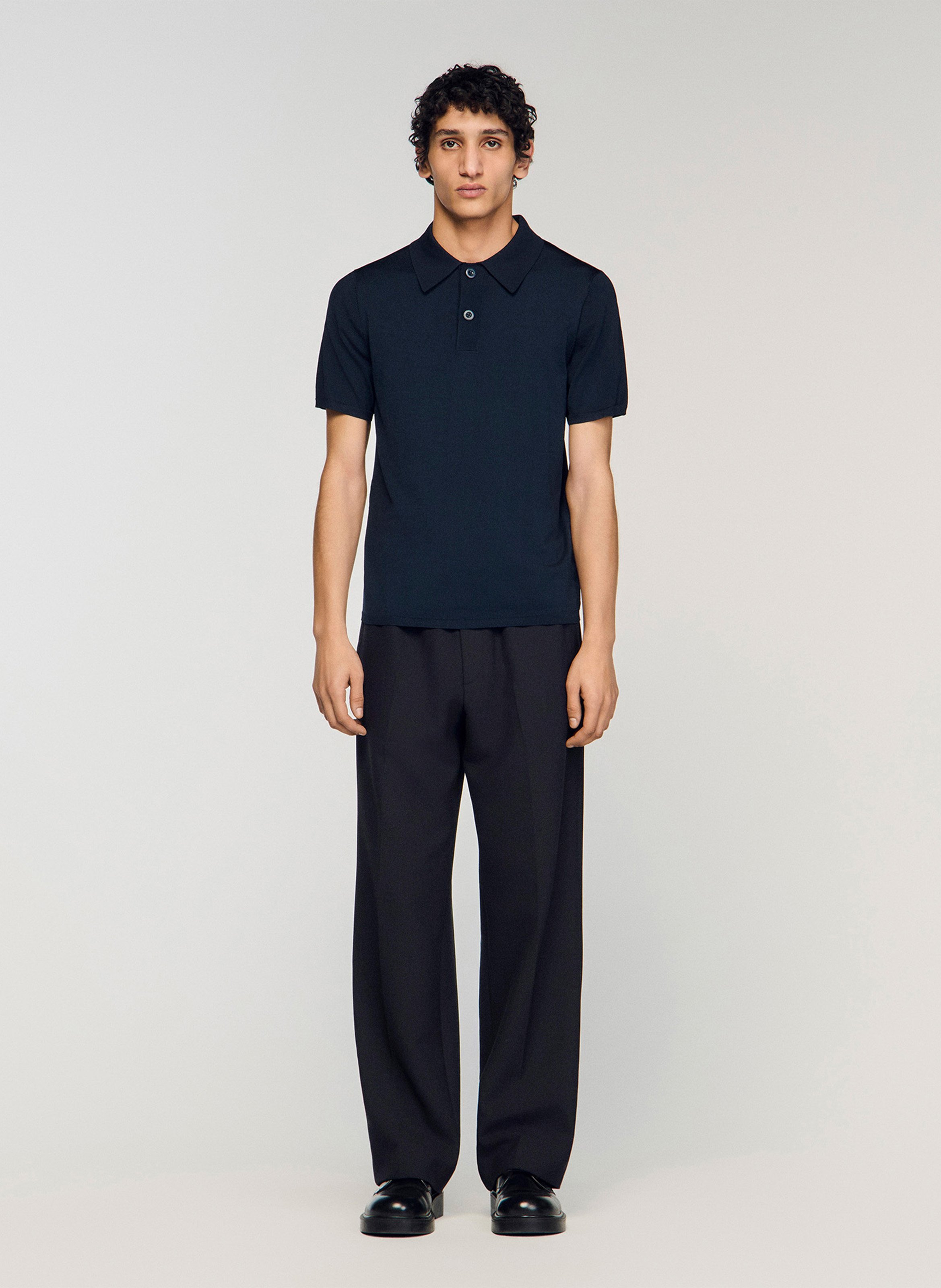 Polo regular fit SANDRO Bleu