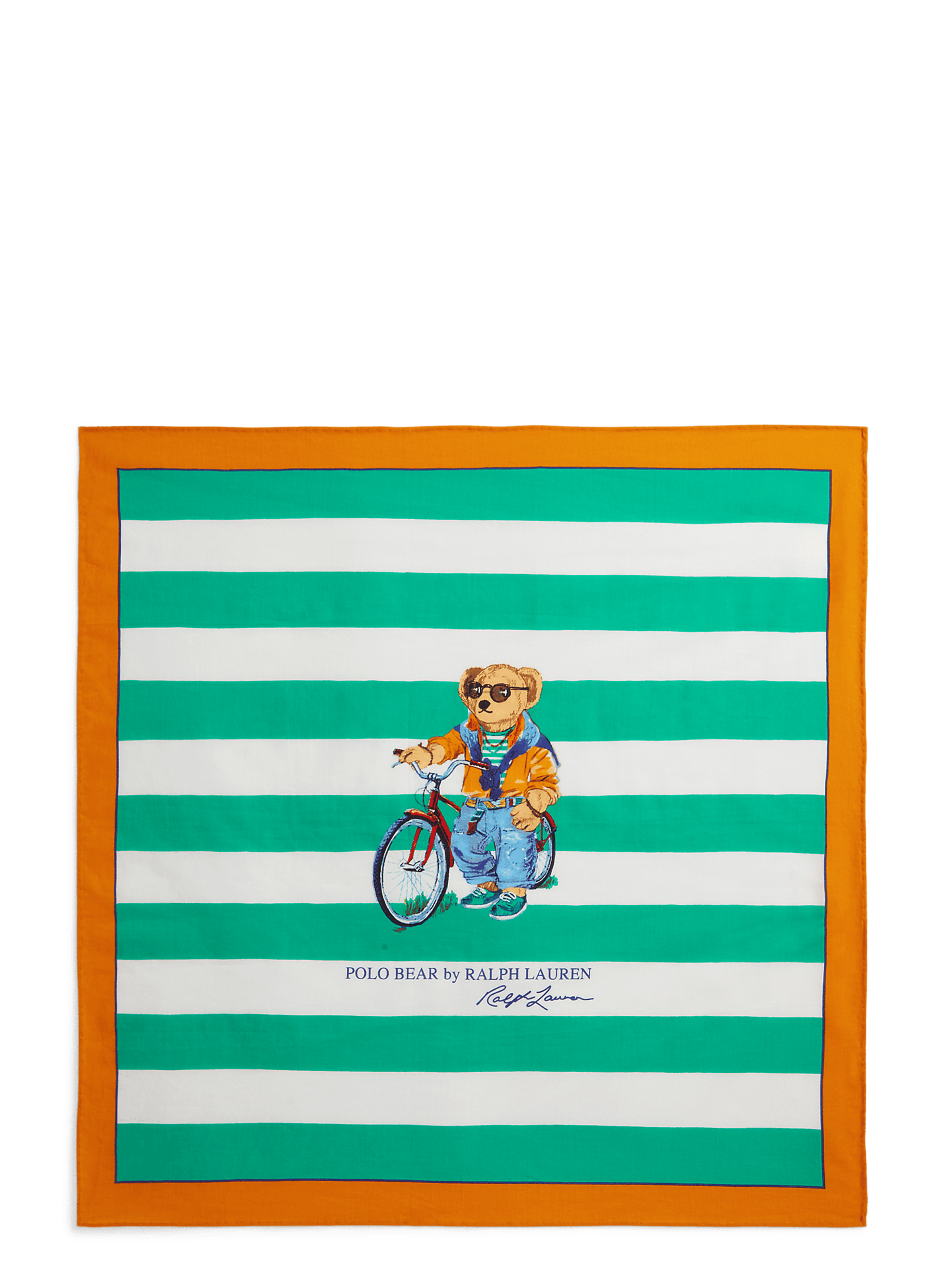 Foulard carré imprimé en coton POLO RALPH LAUREN Multicolore