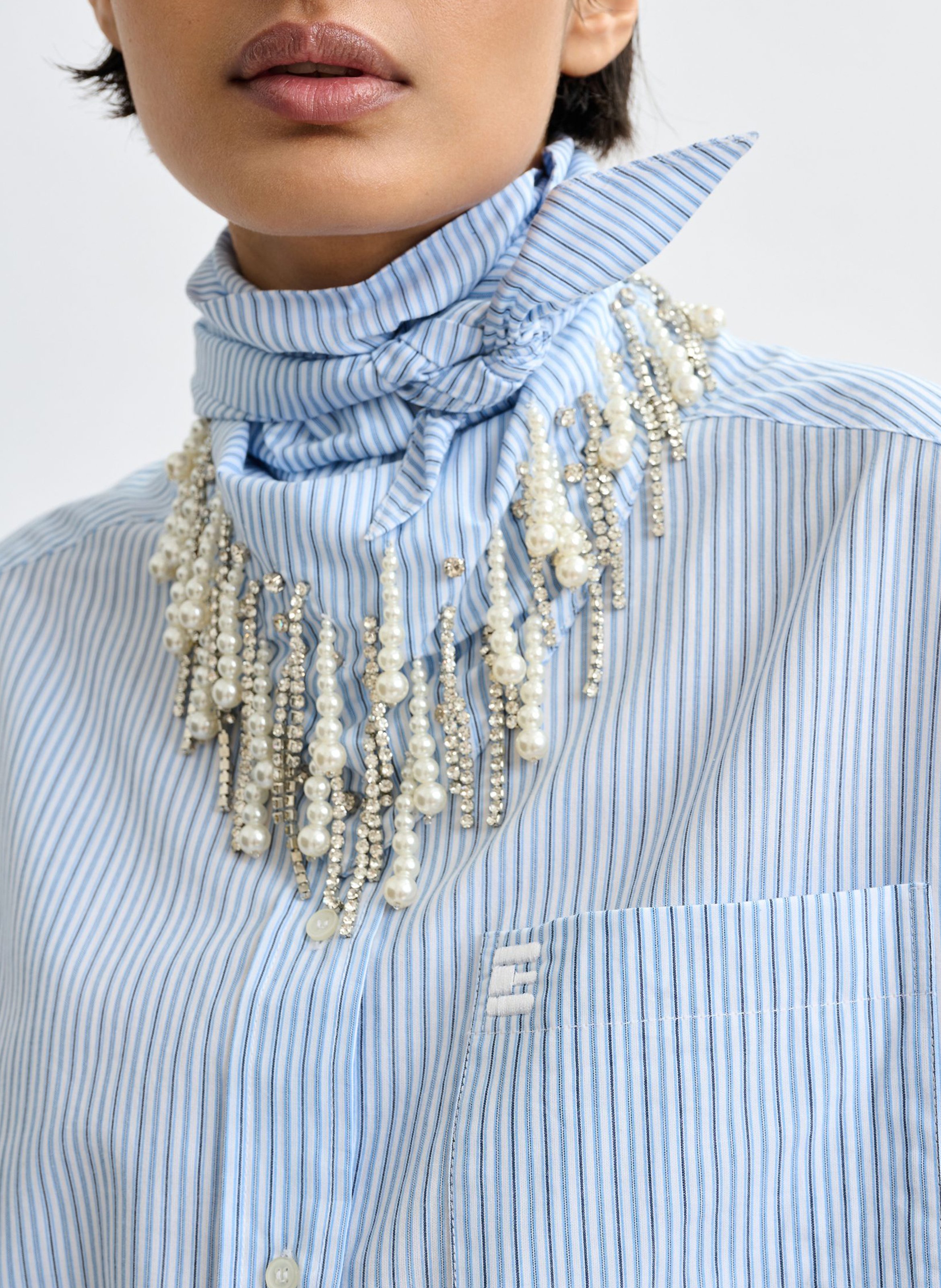 Chemise col classique en coton jasleen ESSENTIEL ANTWERP Bleu