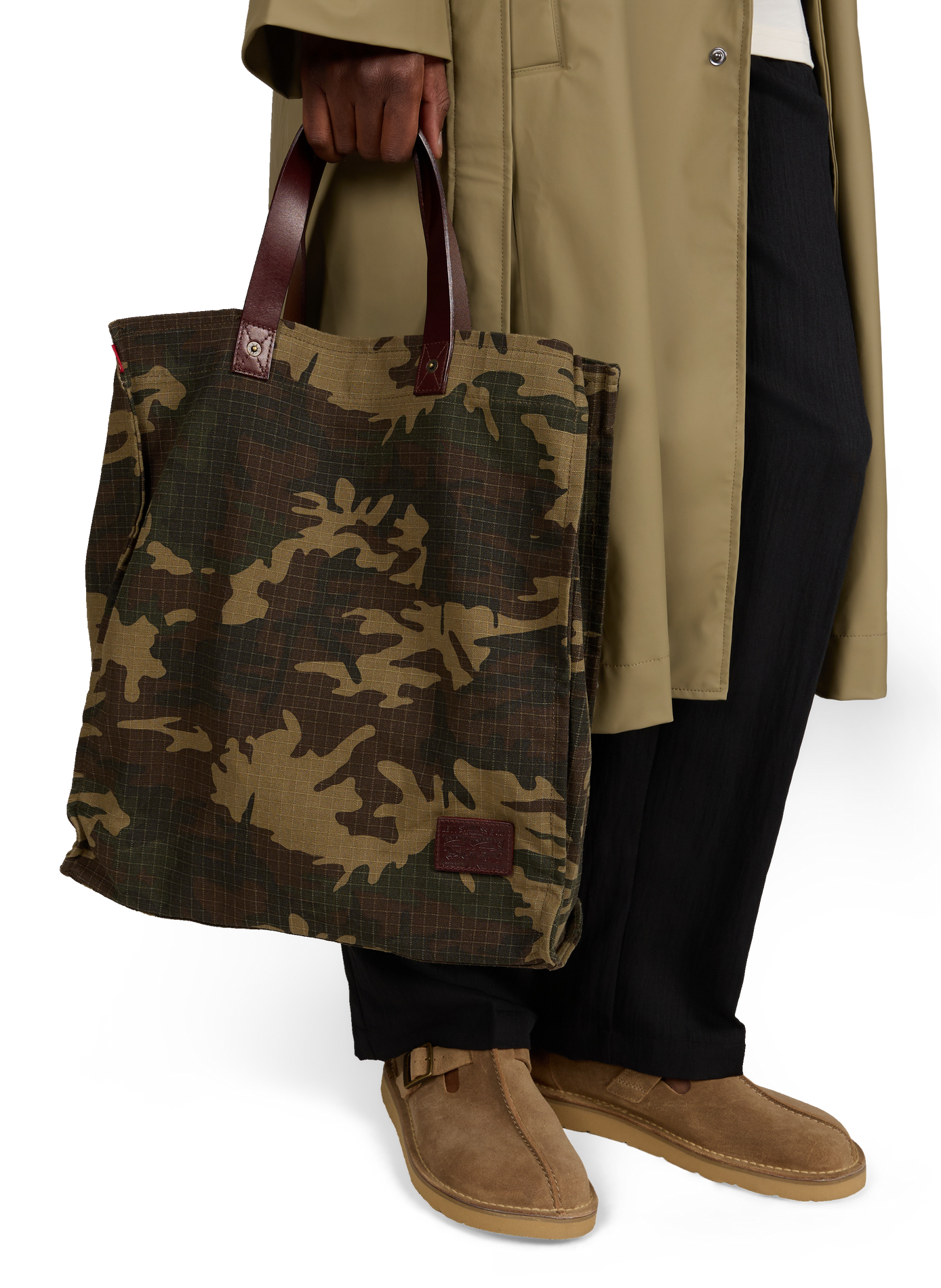 Tote bag à motif camouflage en coton LEVIS ACCESSOIRES Vert