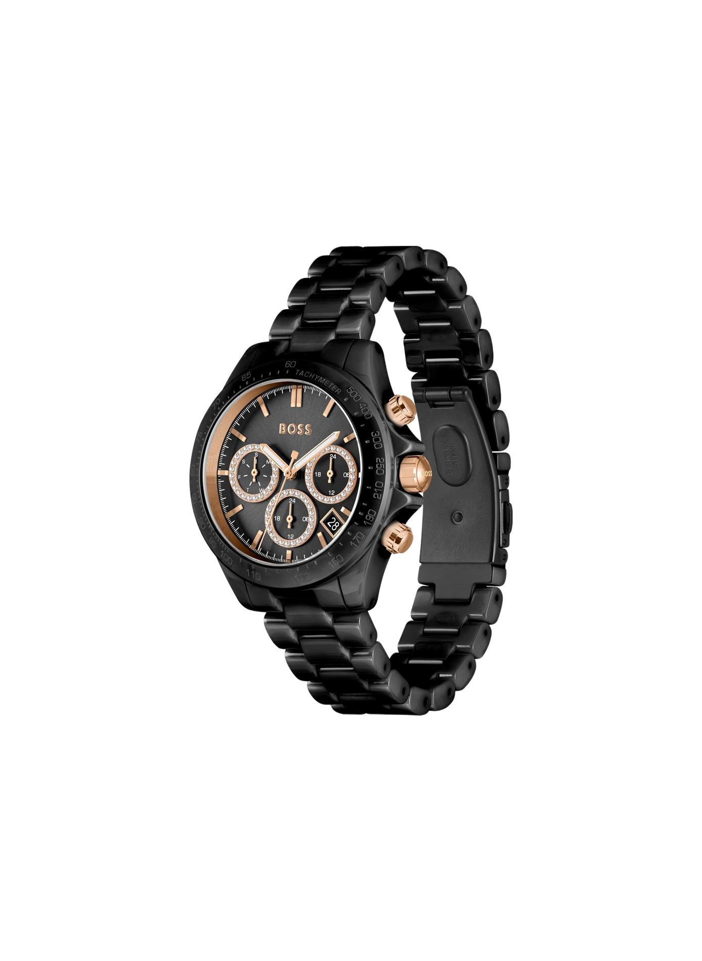 Montre quartz Novia en céramique BOSS MONTRES Noir