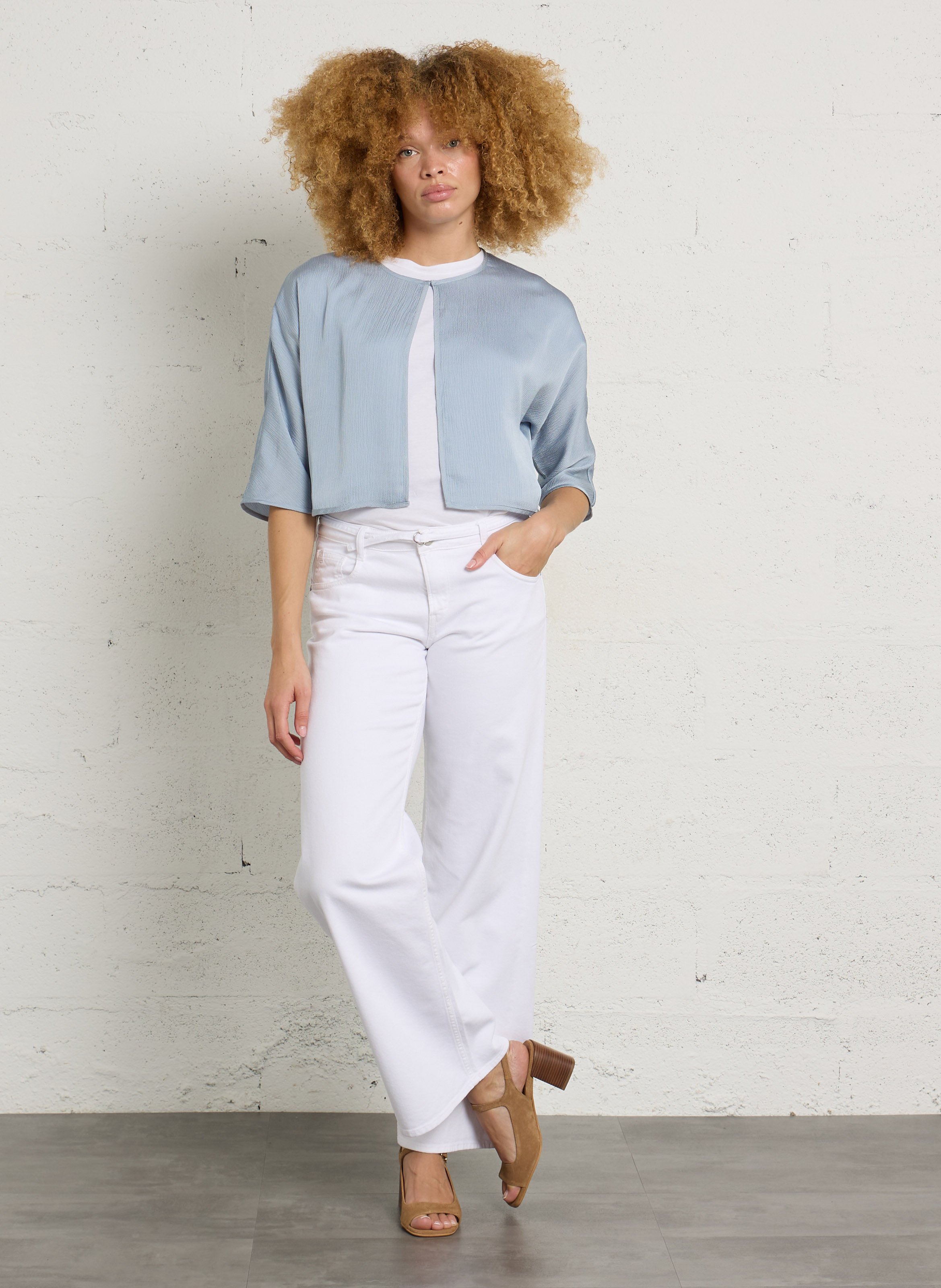 Top court col rond dino MAISON 123 Bleu