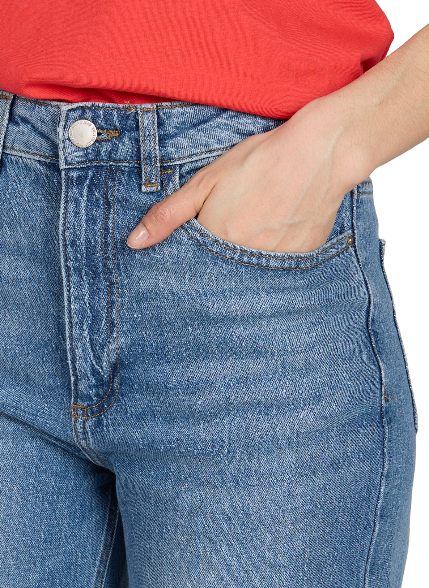 Regular fit Vikelly jeans in blended cotton VILA Blue