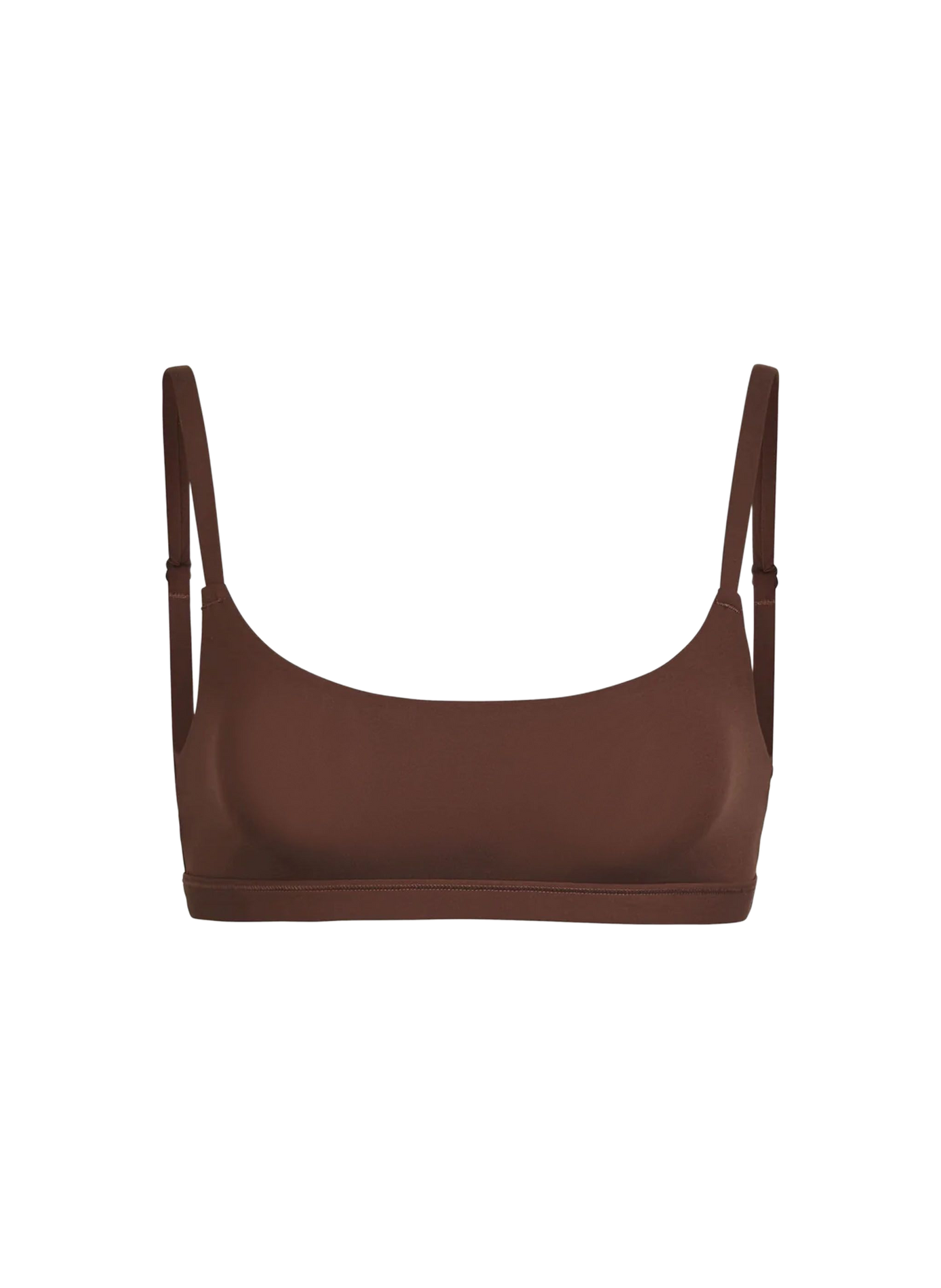 Solid bralette with adjustable straps SKIMS Brown