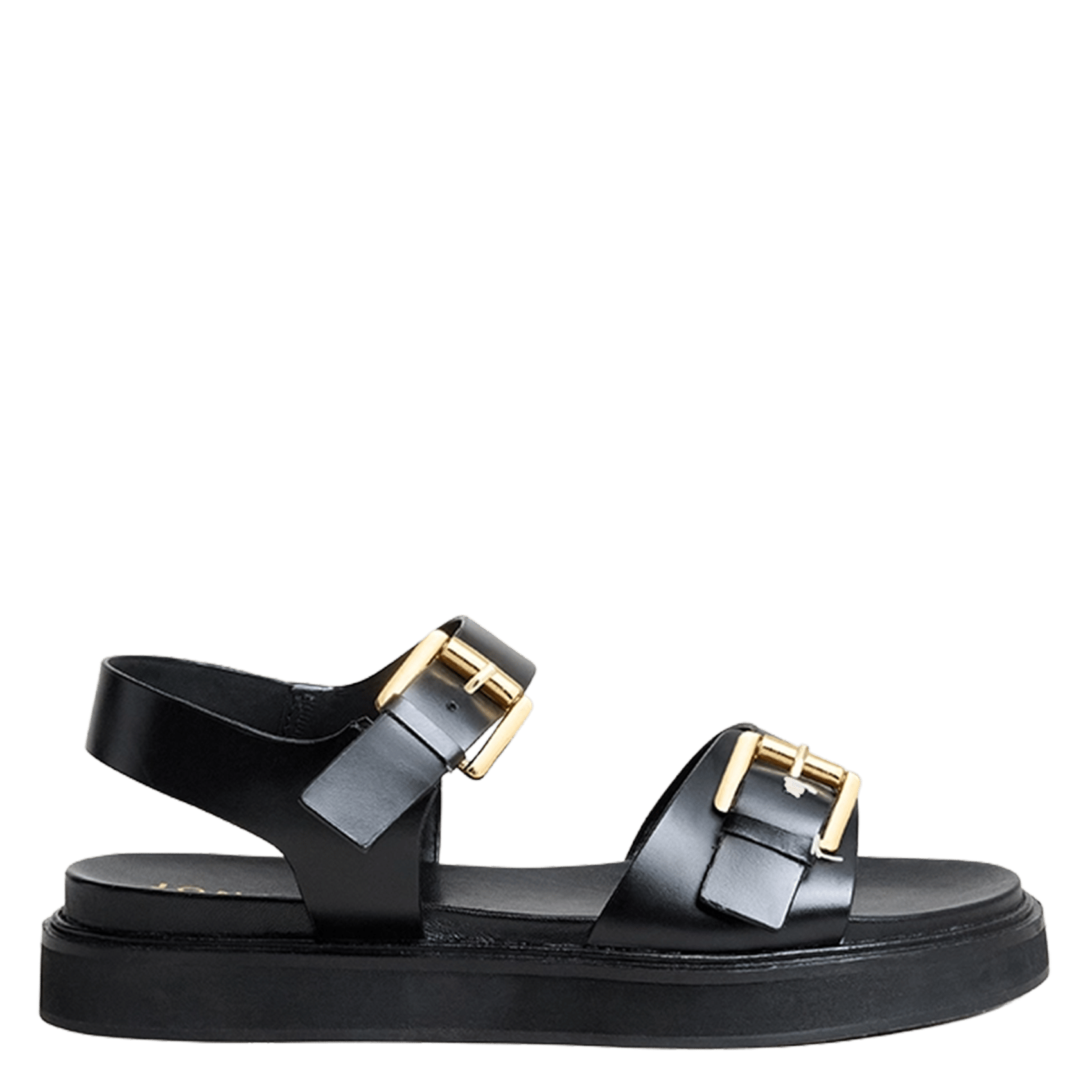 Sandales à doubles lanières en cuir waf JONAK Noir