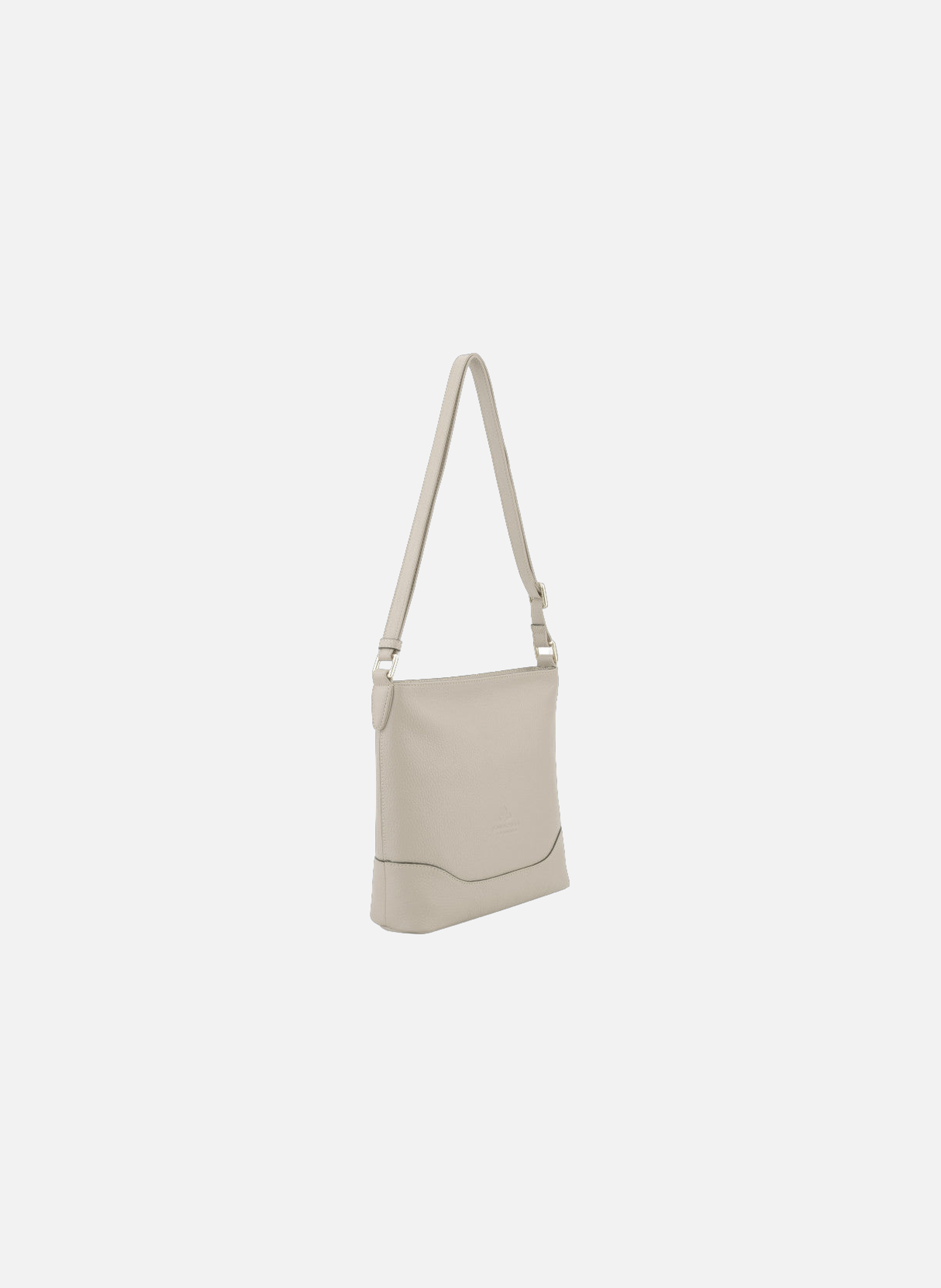 110 magnet | sac porté croisé en cuir de veau grainé POURCHET Beige
