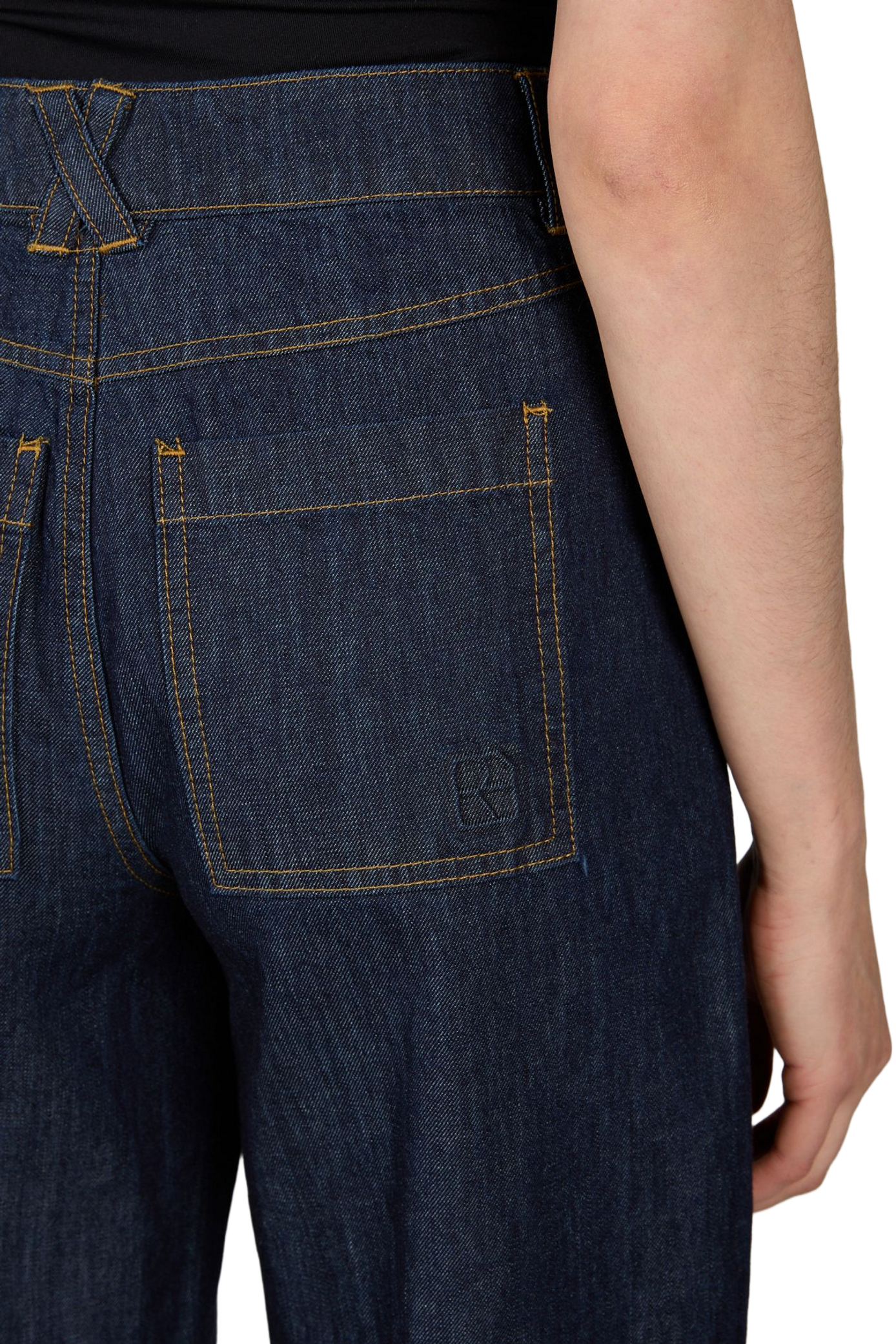 Straight medium-rise cotton jeans ROUGE EDIT Blue