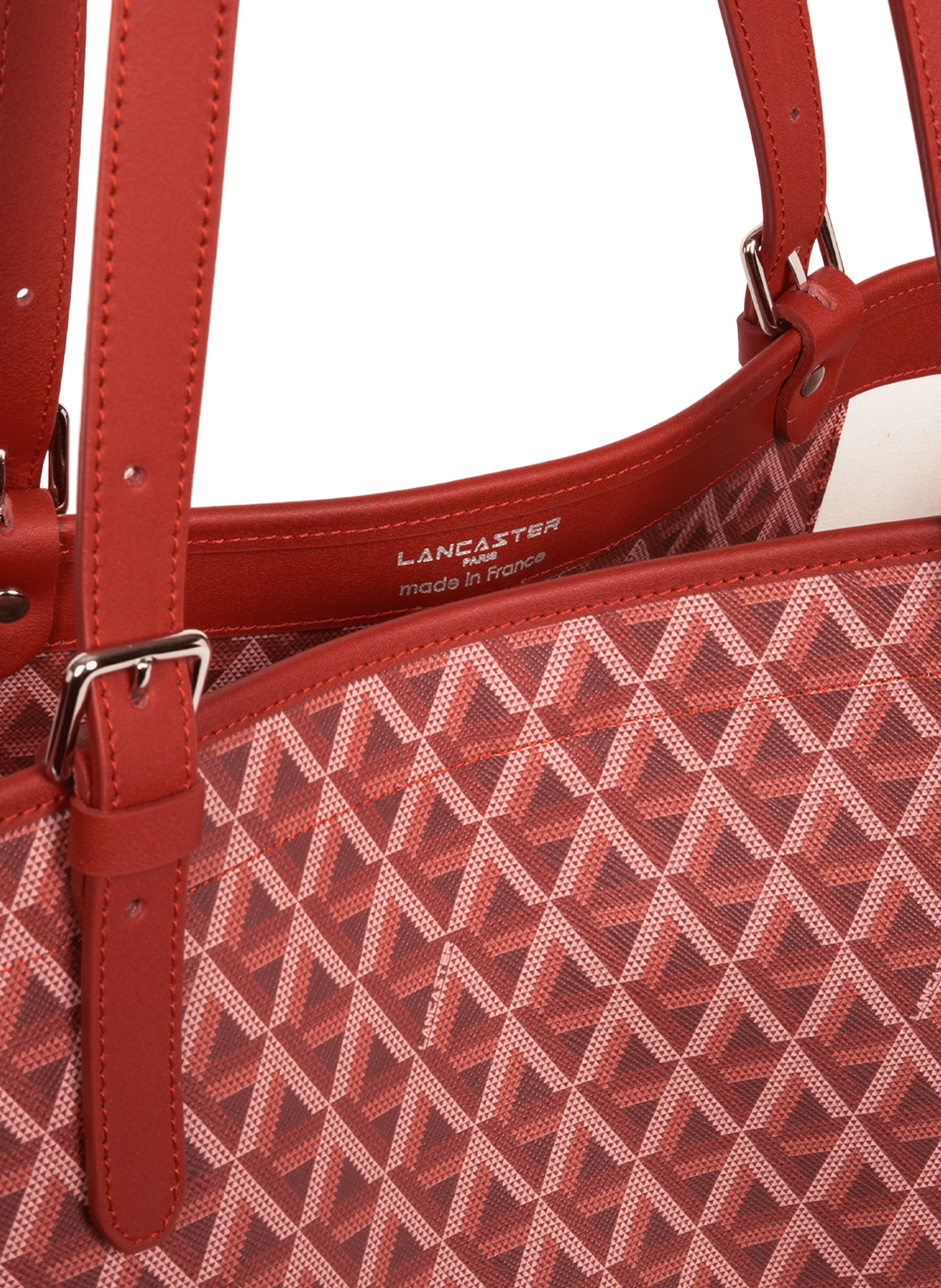 Grand sac cabas épaule - ikon LANCASTER Rouge