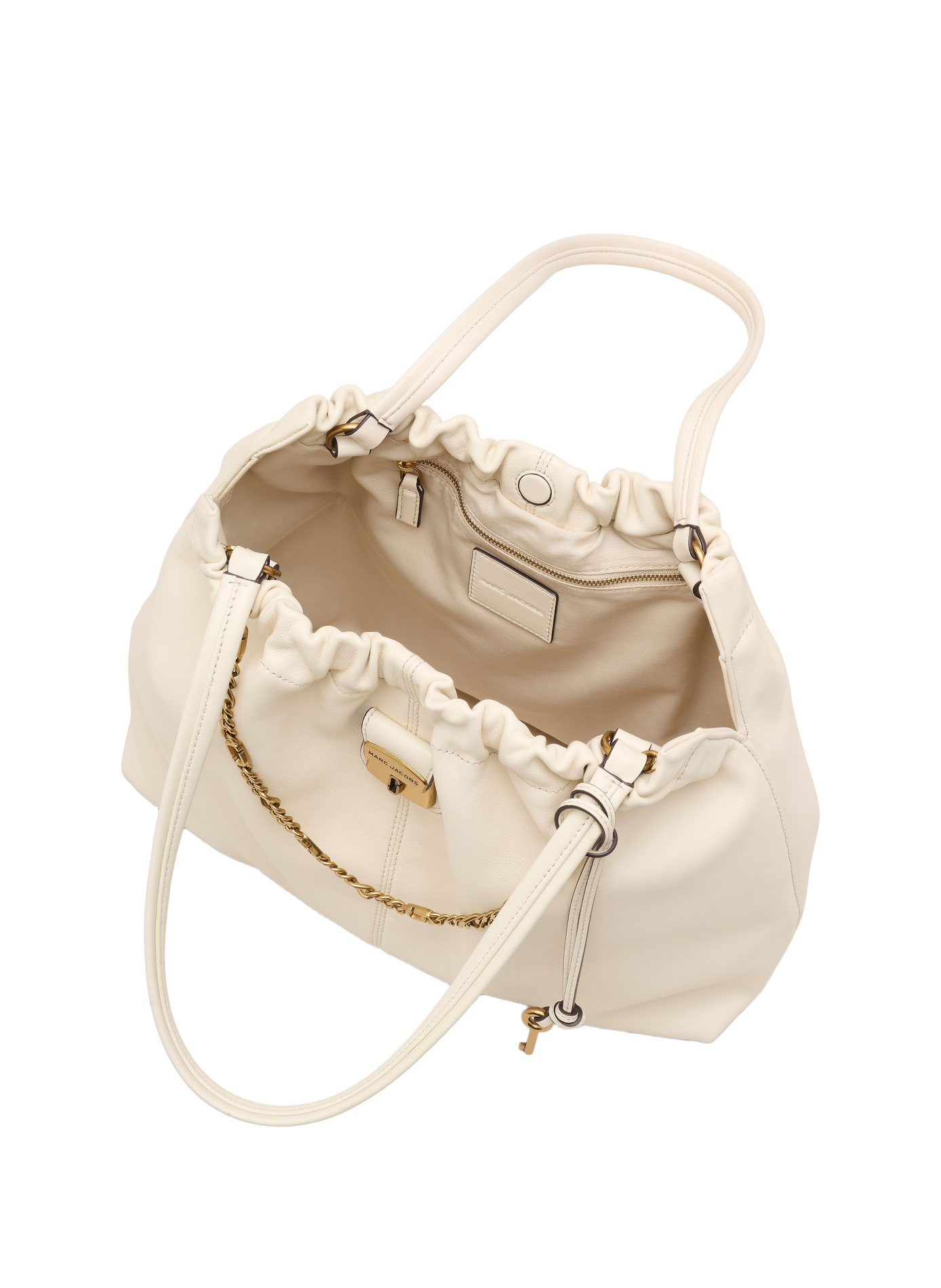 Sac The Cristina Tote en cuir MARC JACOBS Blanc