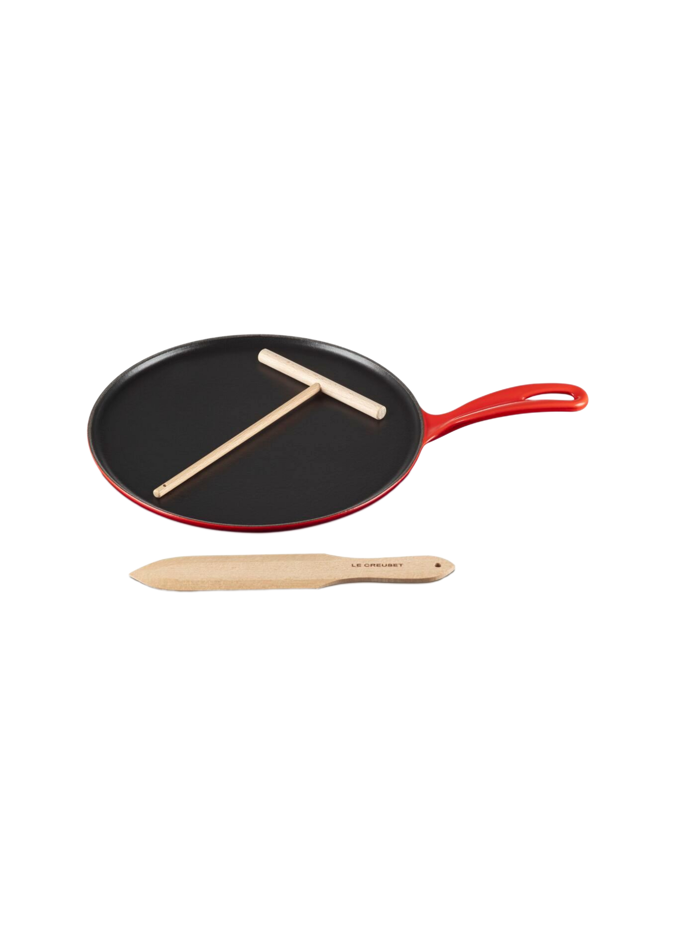Small enameled cast iron crepe maker LE CREUSET Red