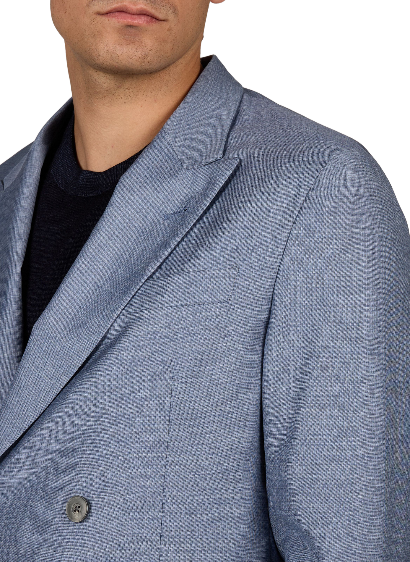 Two-piece virgin wool tweed suit EMPORIO ARMANI Blue