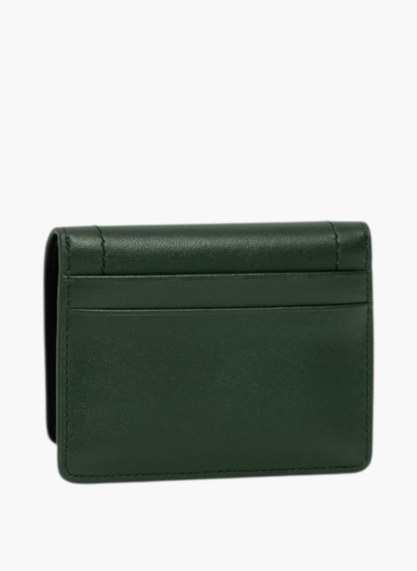 Petit porte cartes à rabat louison en cuir lisse LE TANNEUR Vert