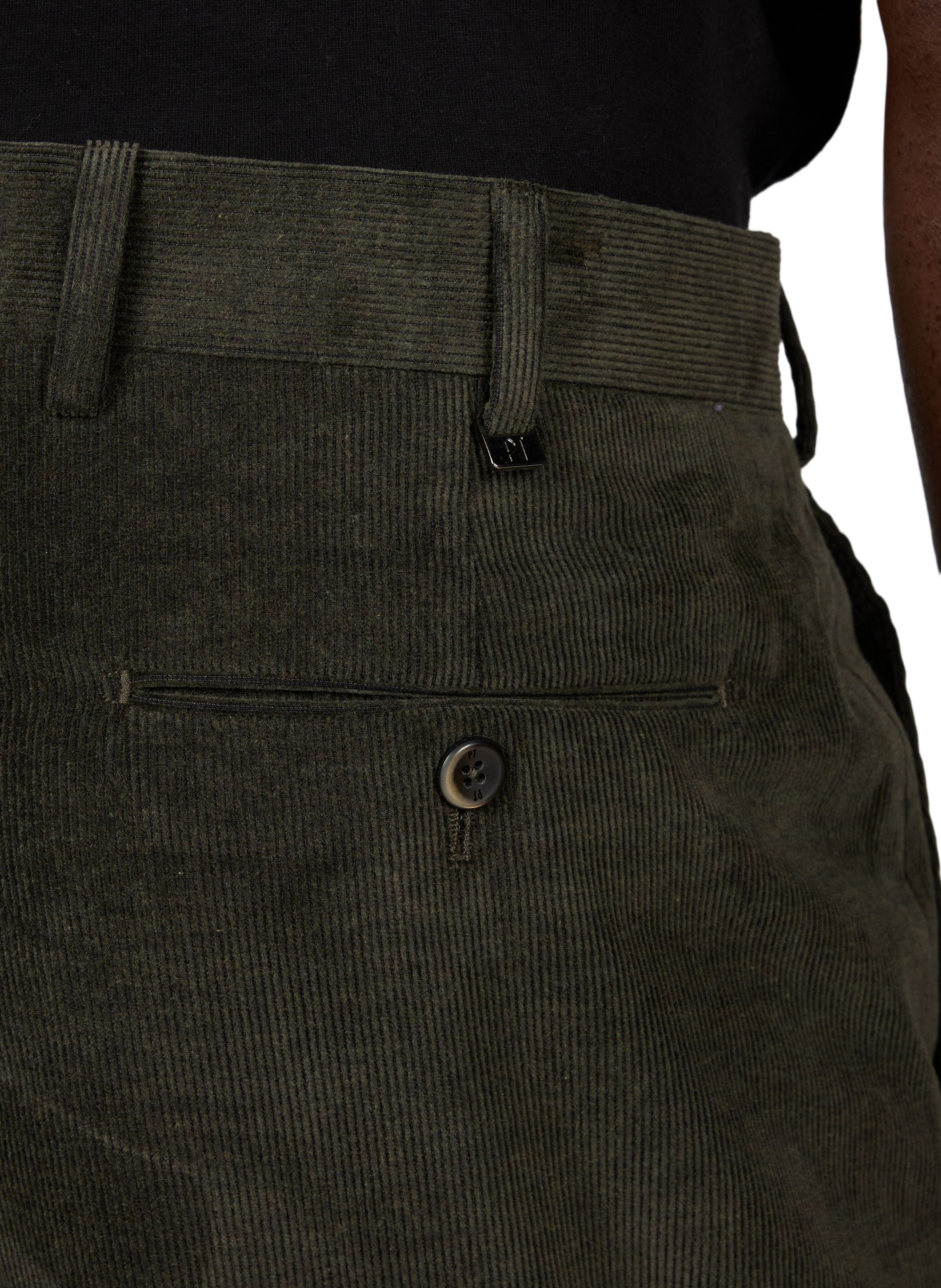 Straight corduroy cotton pants PT01 Khaki