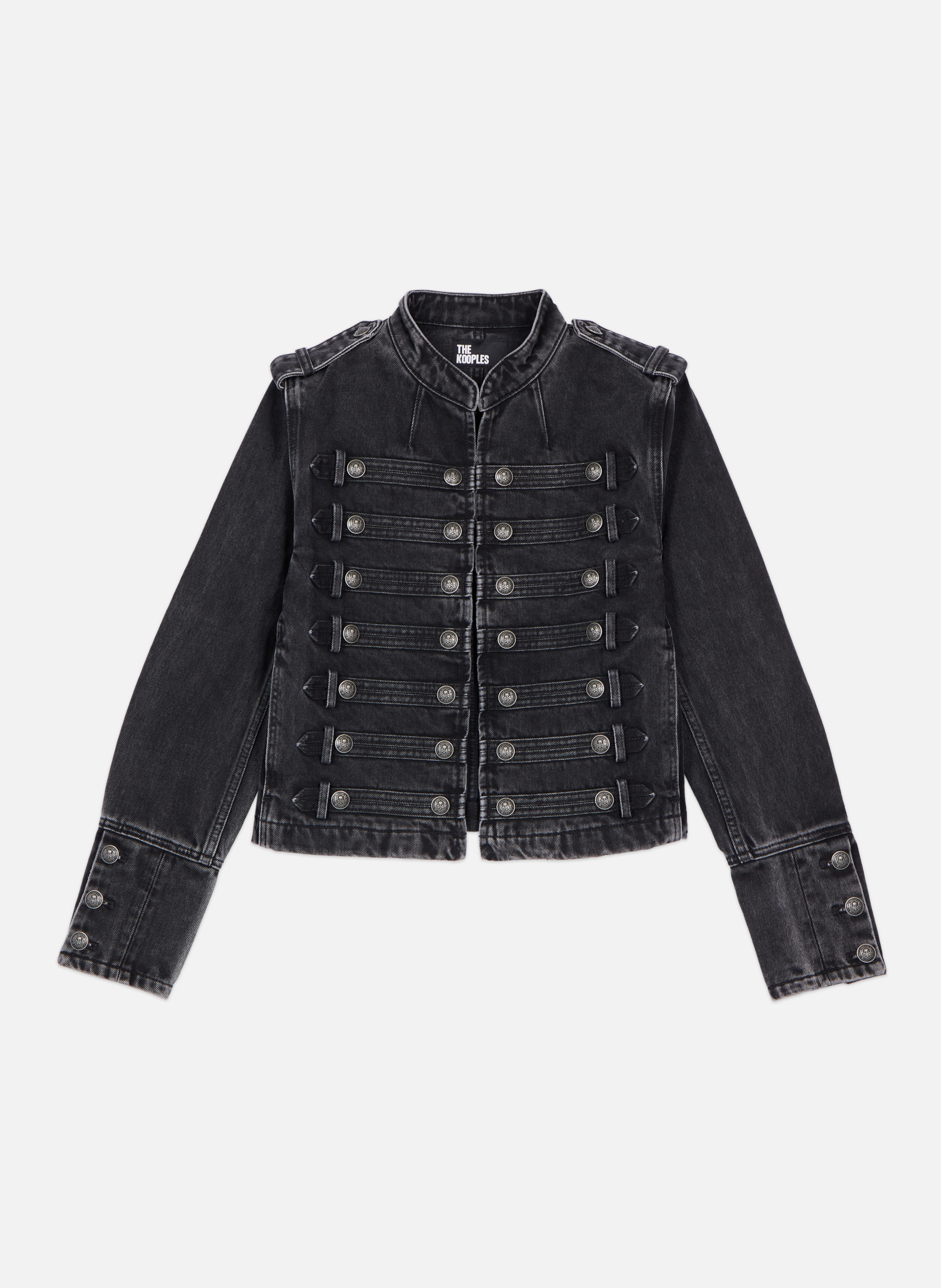 Blouson style officier en denim THE KOOPLES Noir