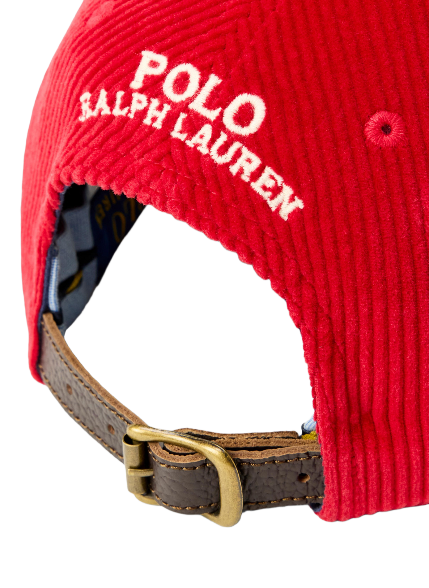 Casquette en velours côtelé POLO RALPH LAUREN Rouge