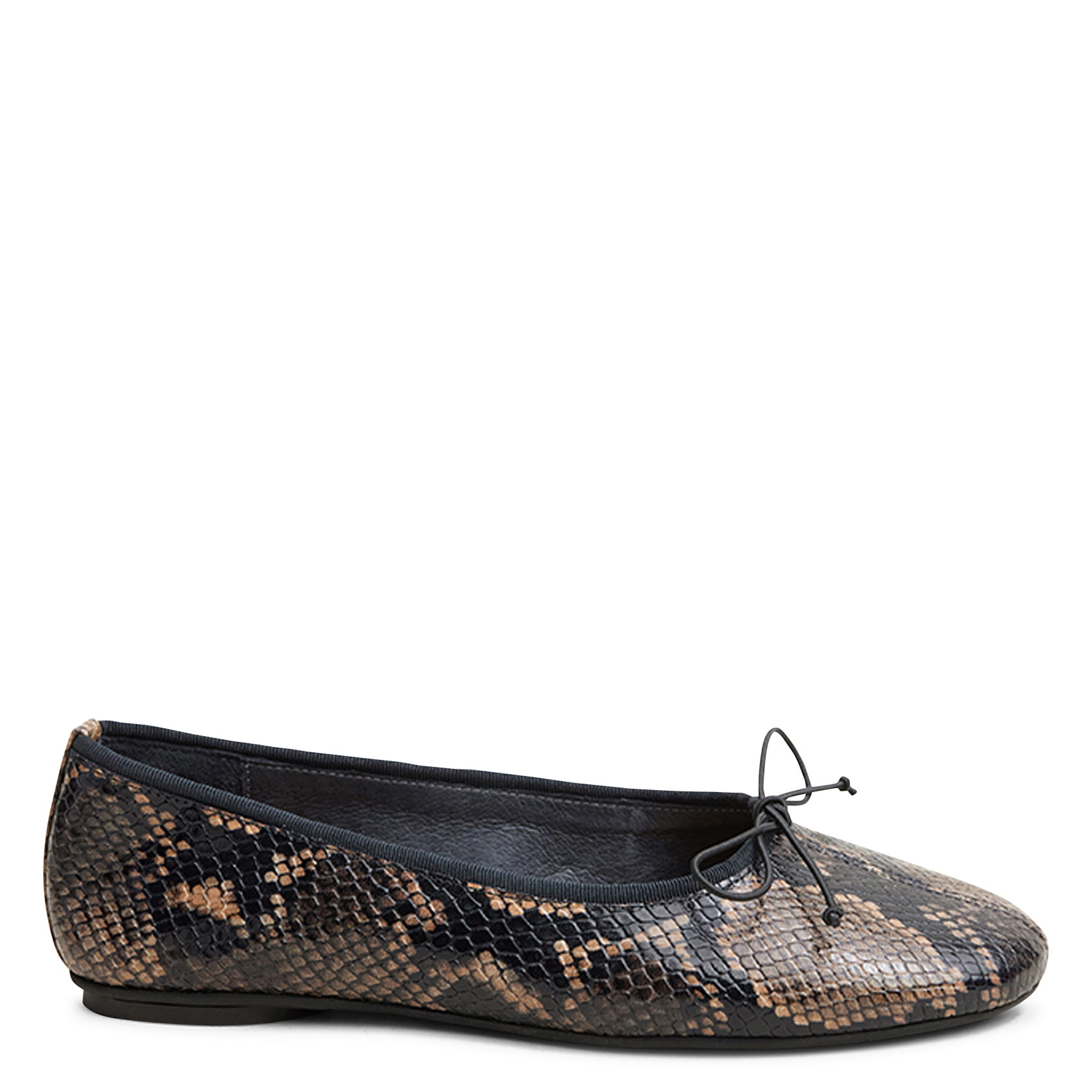 Ballerines python en cuir dallette JONAK Marron
