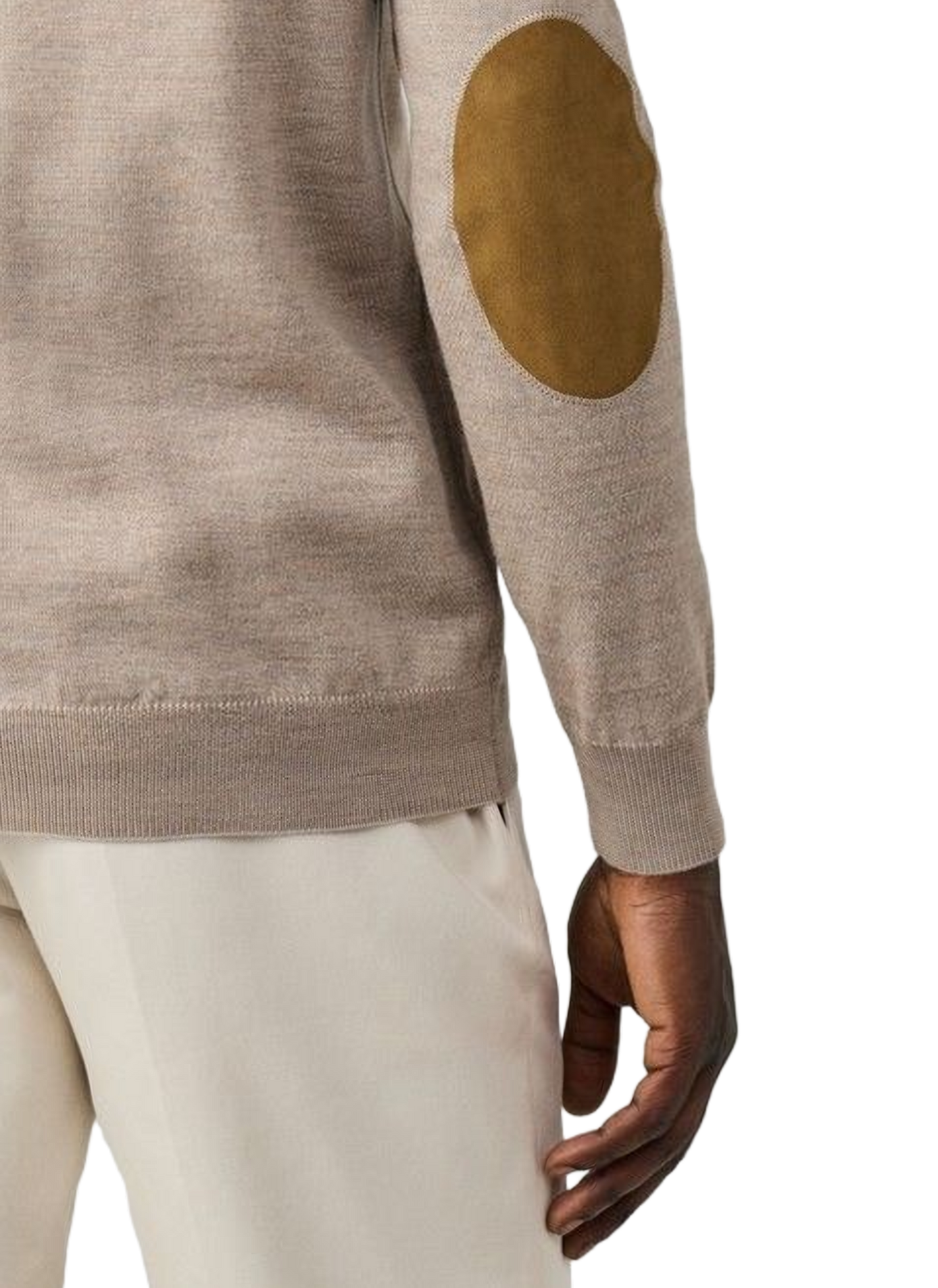 Merino wool zip-neck jumper FACONNABLE Beige