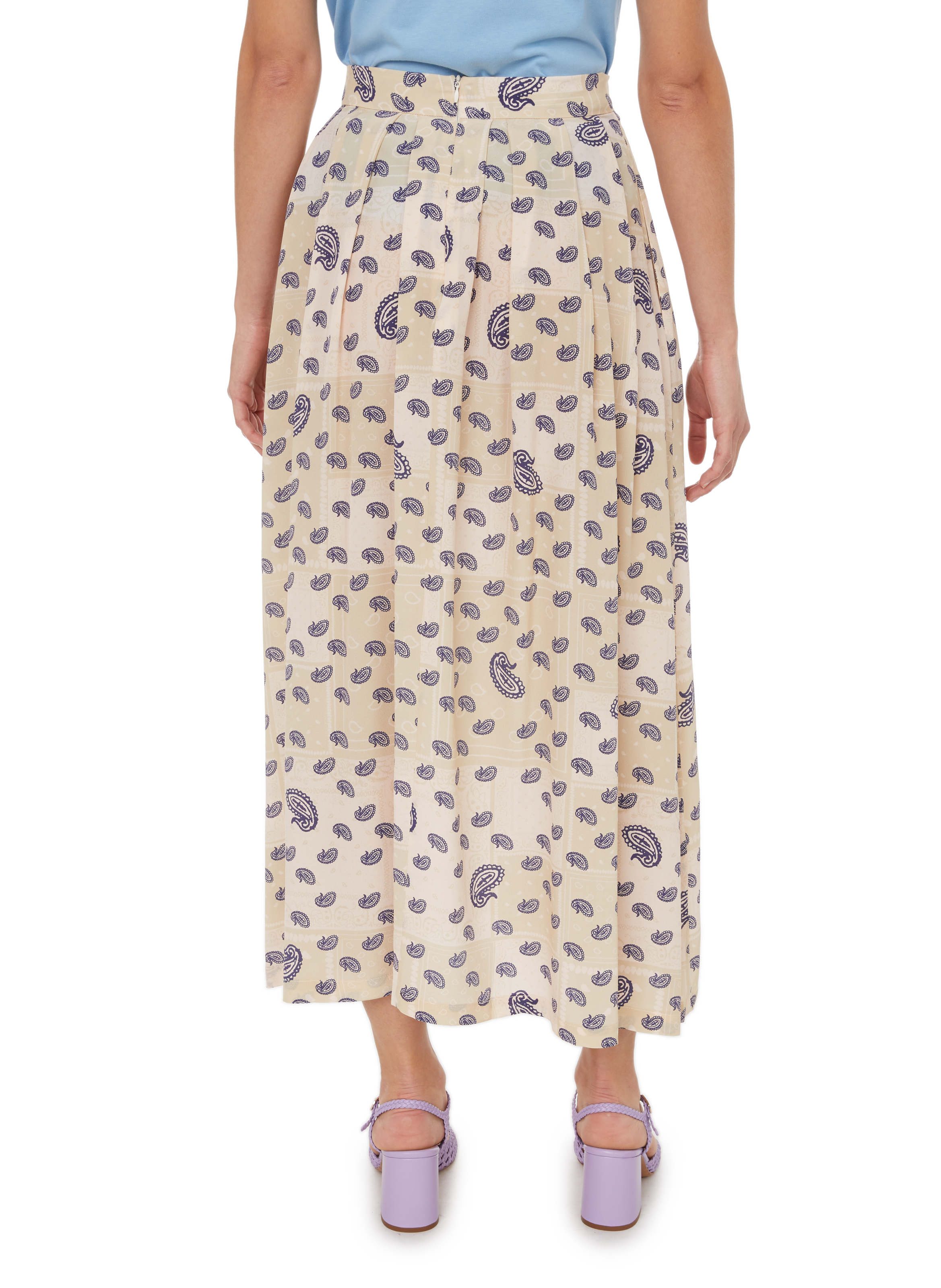 Jupe midi Paisley en soie ETRE CECILE Multicolore