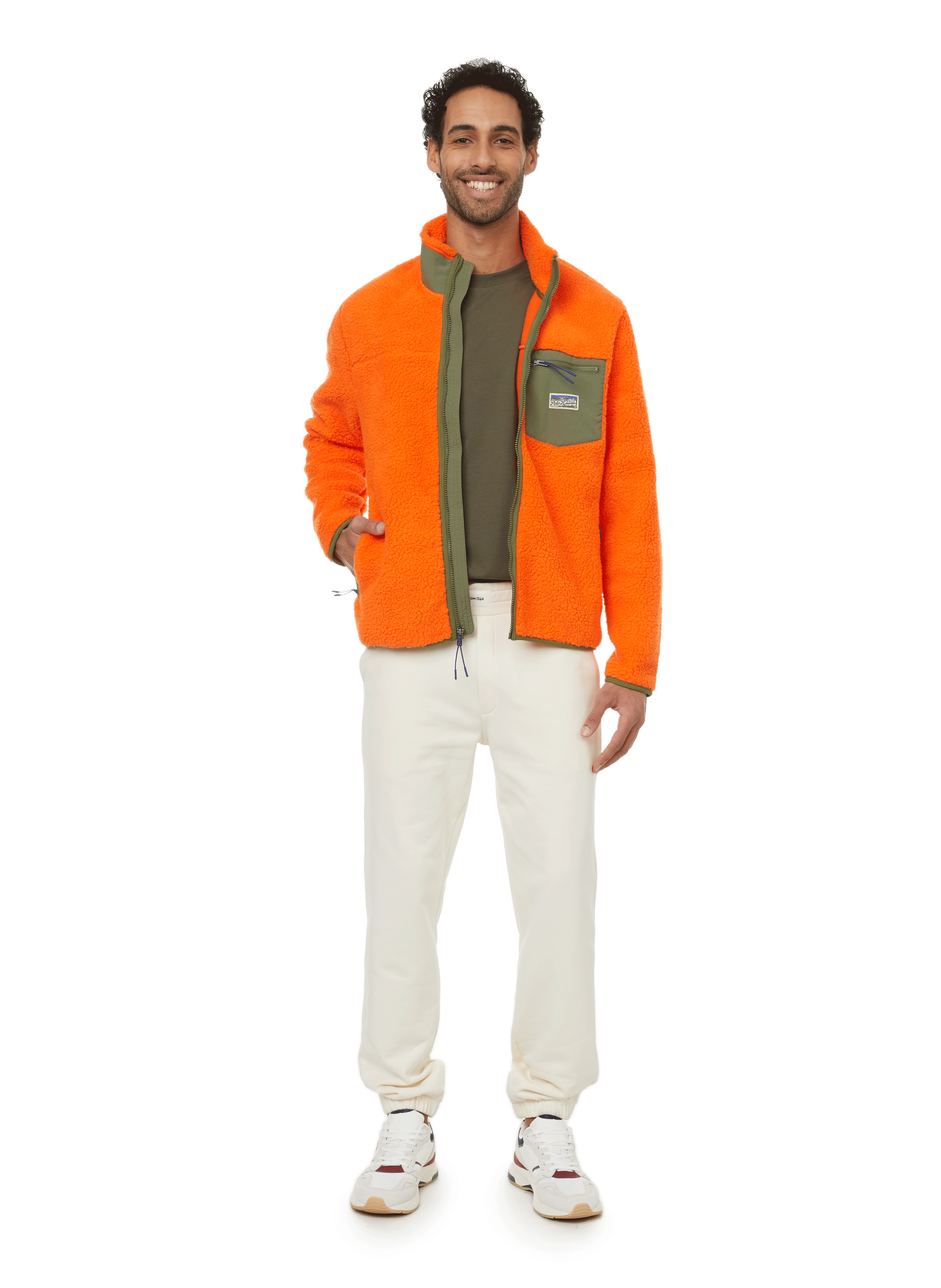 T-shirt Baff col rond en coton mélangé SAISON 1865 Vert