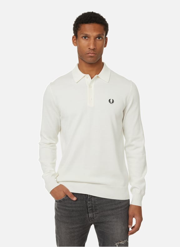 POLO MANCHES LONGUES EN LAINE FRED PERRY pour HOMME Printemps