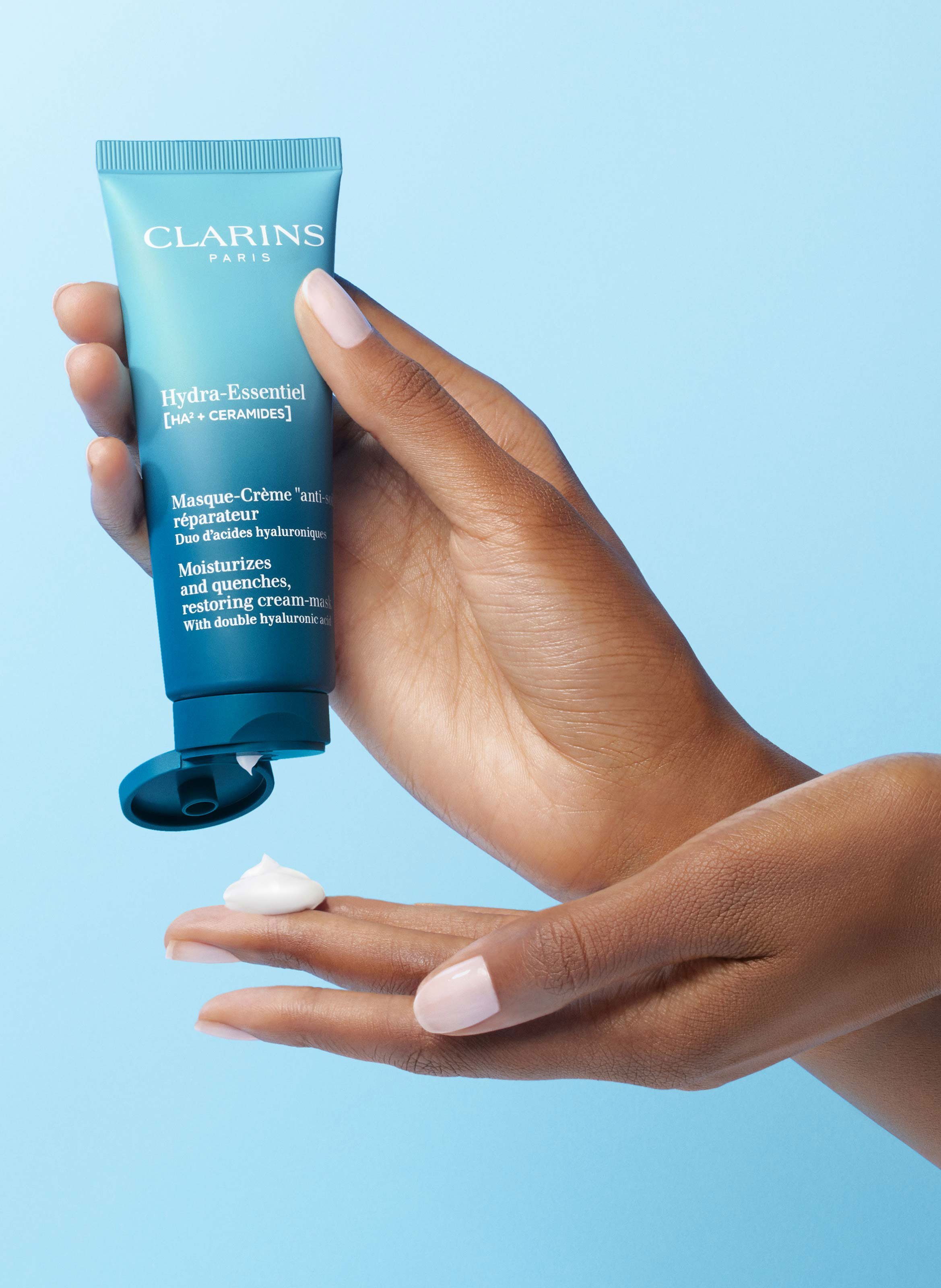 Hydra-Essentiel[HA²+ CERAMIDES]Masque-Crème « anti-soif » réparateur. CLARINS No color