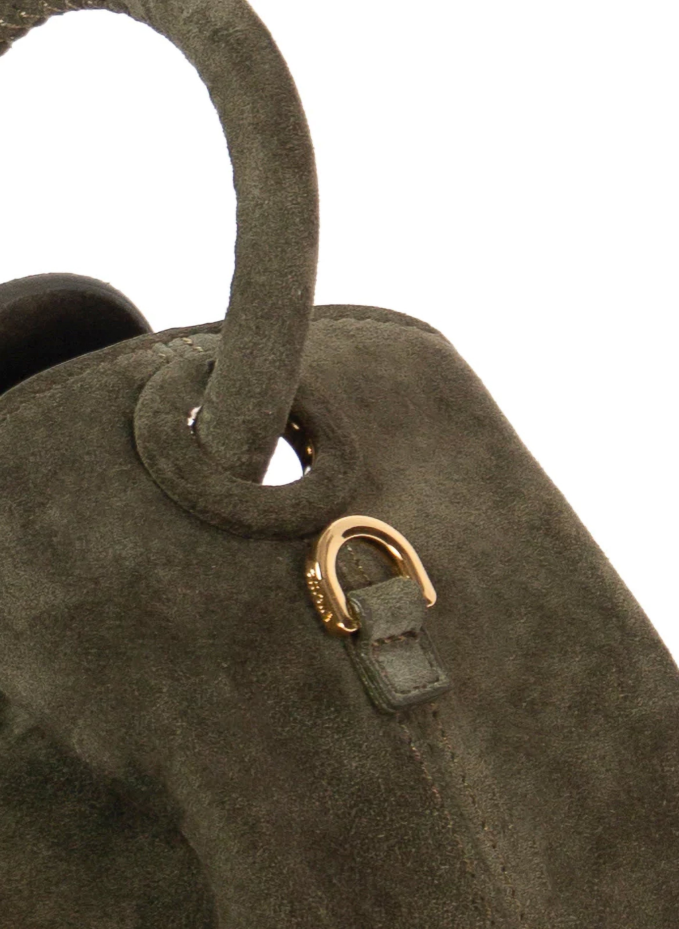 Sac à main baozi en daim Kaki