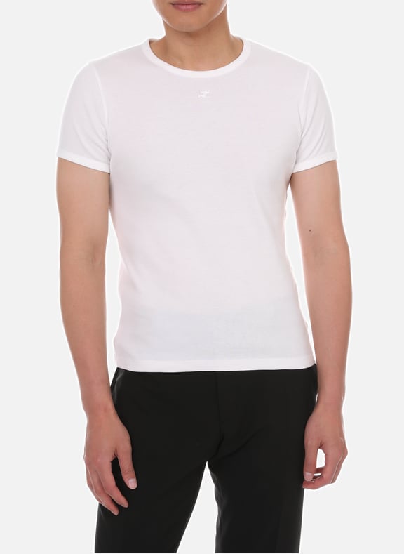 Tee-shirt en coton Beige by COURRÈGES COURRÈGES Tee-shirt en coton Beige