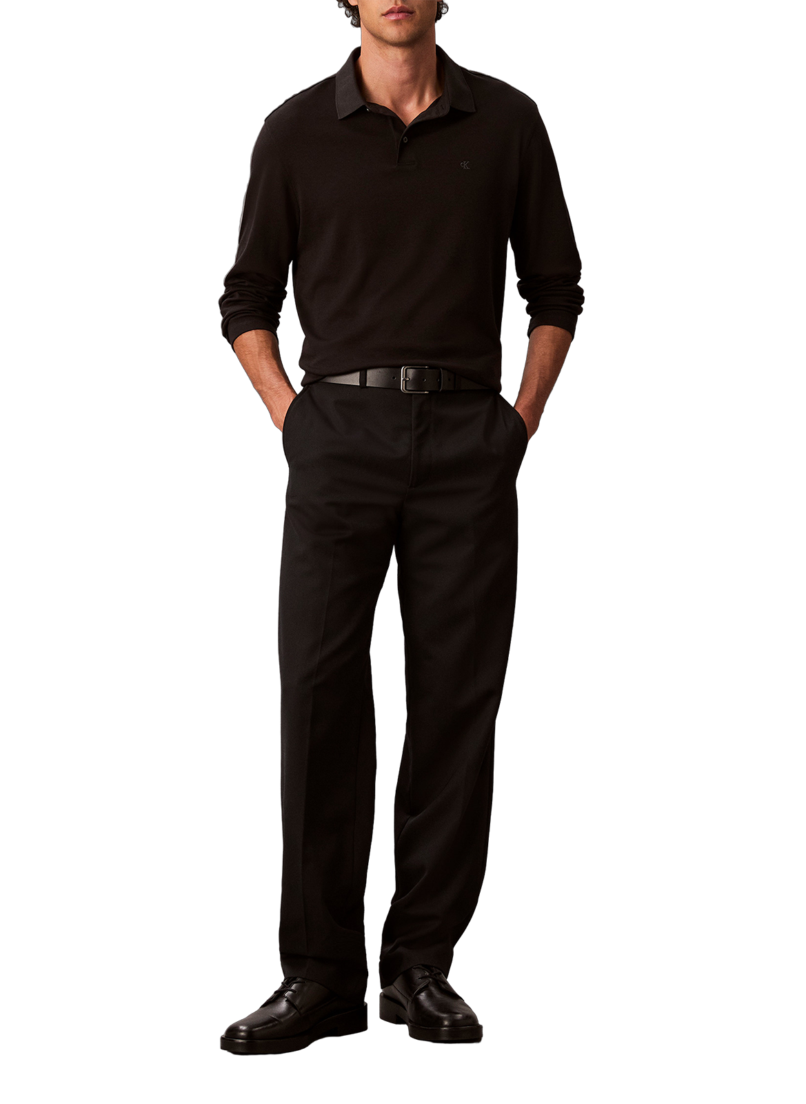 Long sleeve polo shirt CALVIN KLEIN Black