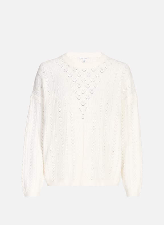 Openwork knit sweater Beige by GUESS GUESS Openwork knit sweater Beige
