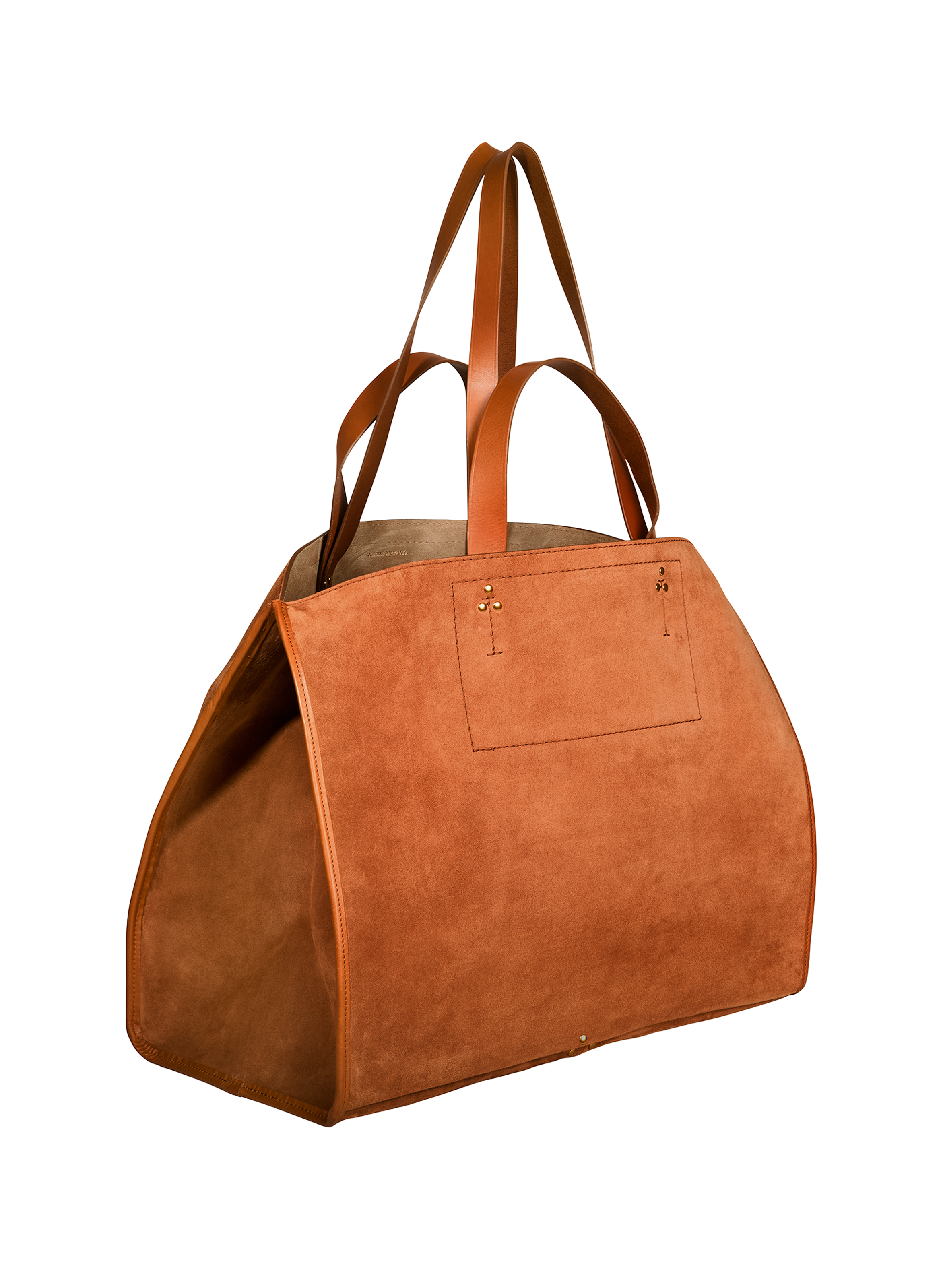 Sac cabas Léon L en cuir suédé JÉRÔME DREYFUSS Marron