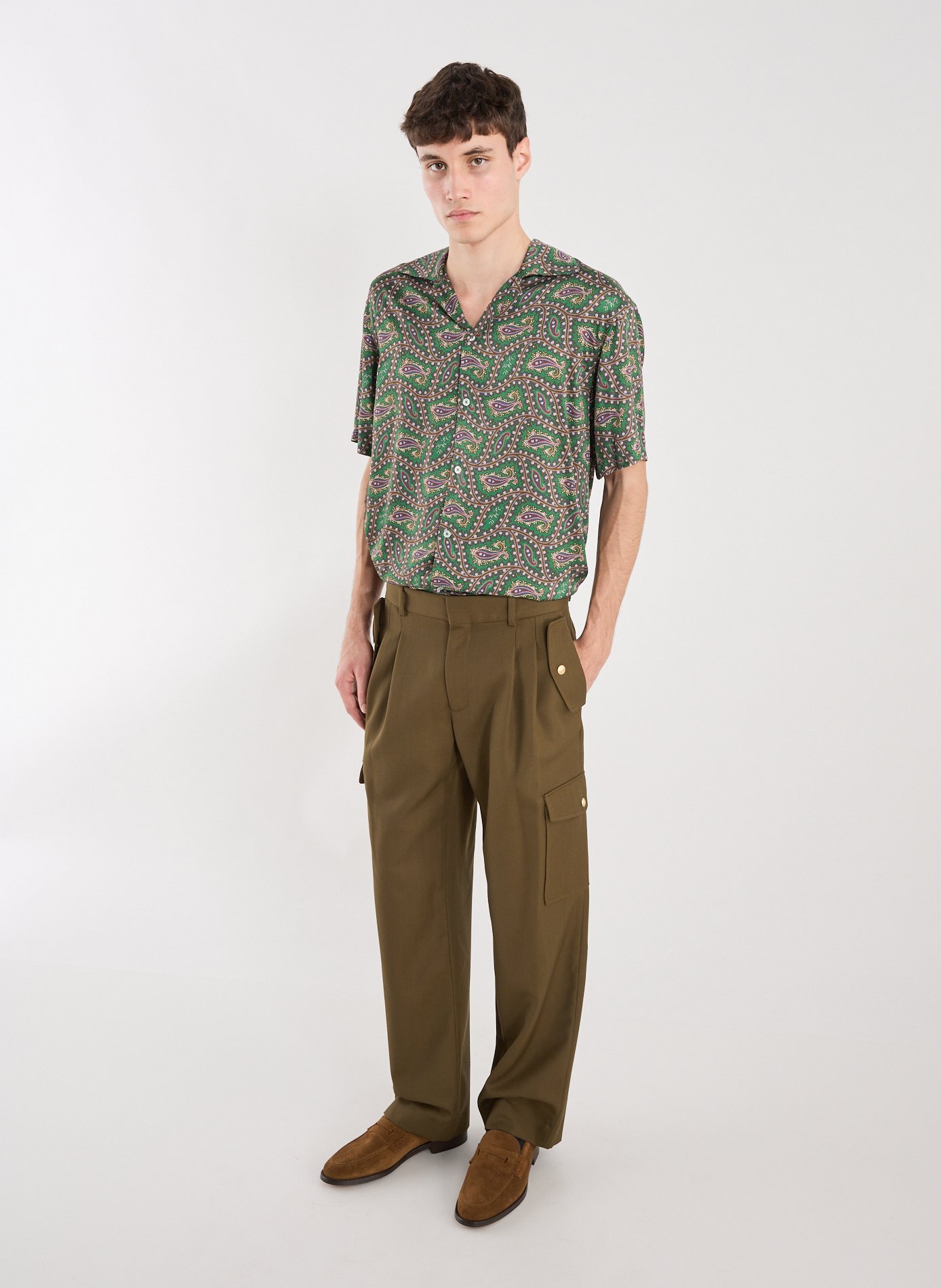 The Paisley Shirt DROLE DE MONSIEUR Green