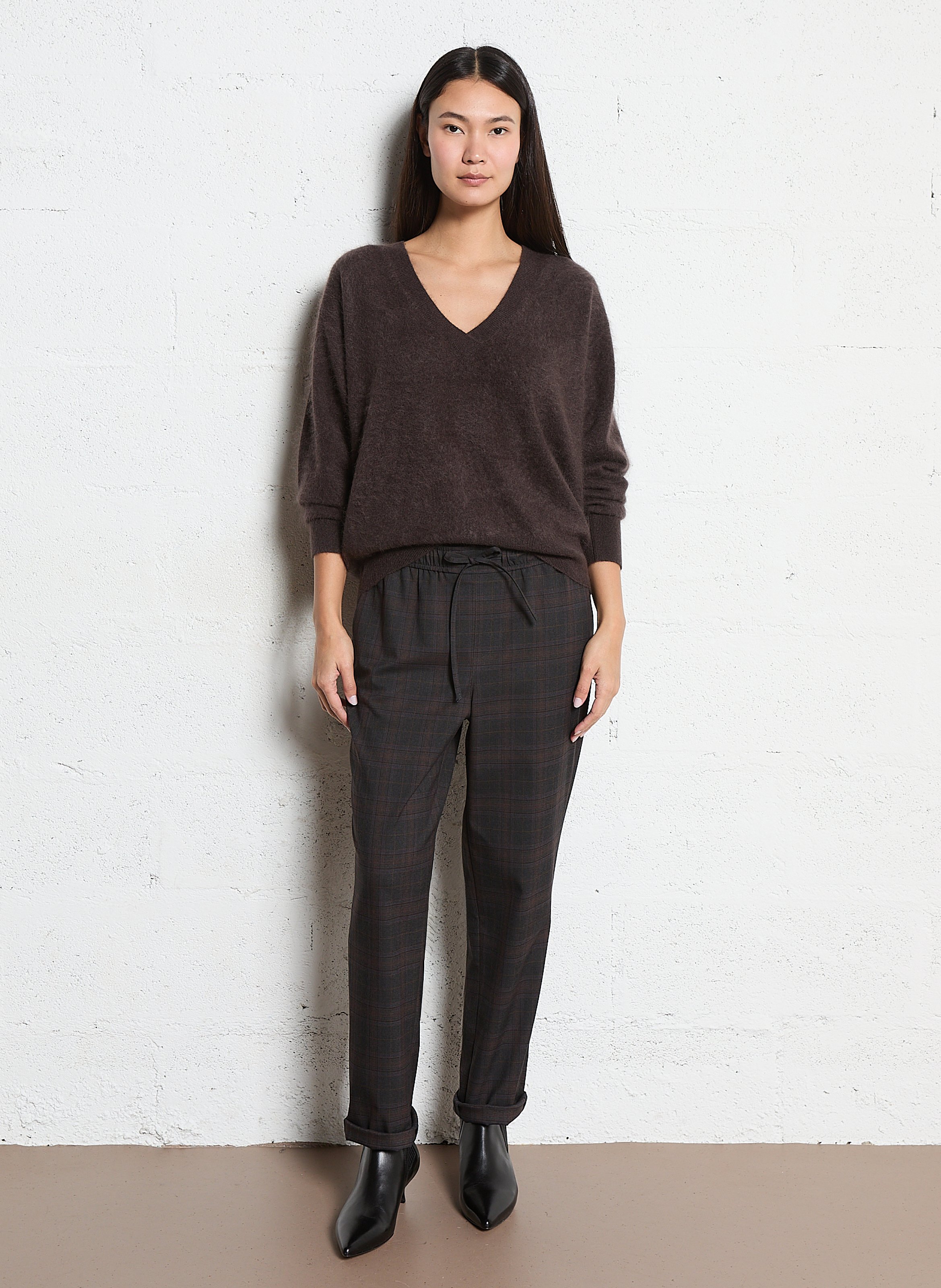 Pantalon droit imprimé charmant MAISON 123 Gris