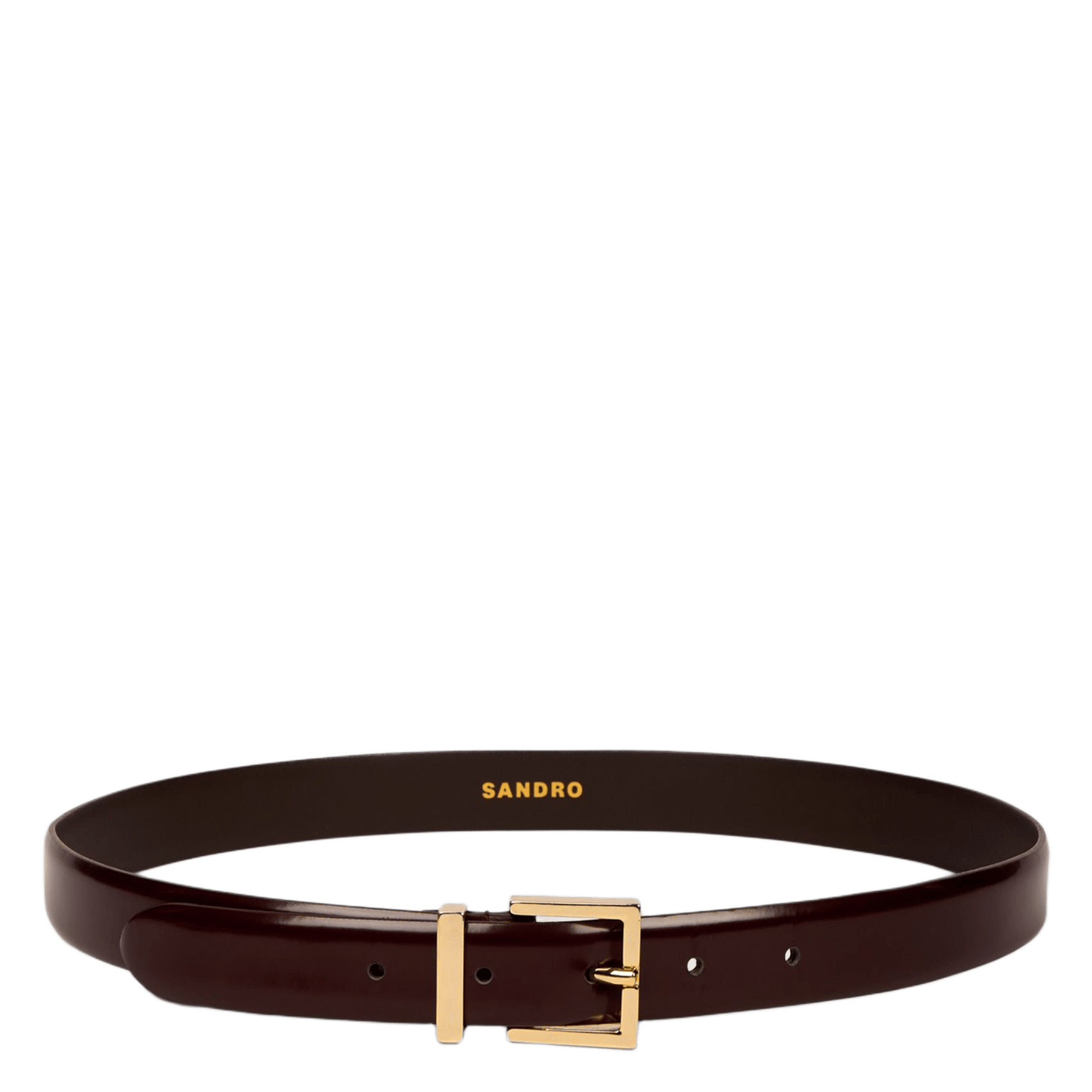 Ceinture unie en cuir SANDRO Rouge