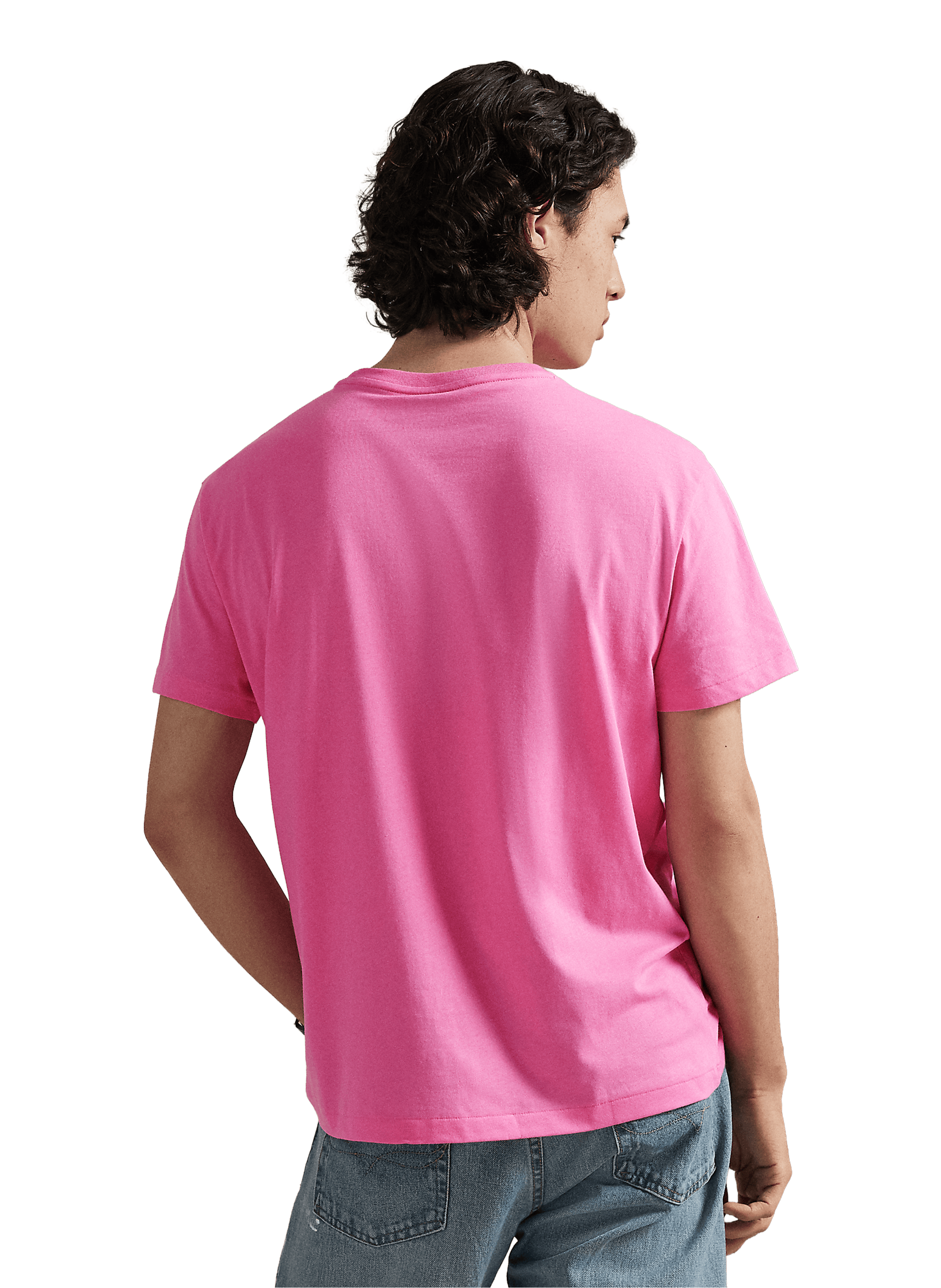 T-shirt slim en coton POLO RALPH LAUREN Rose