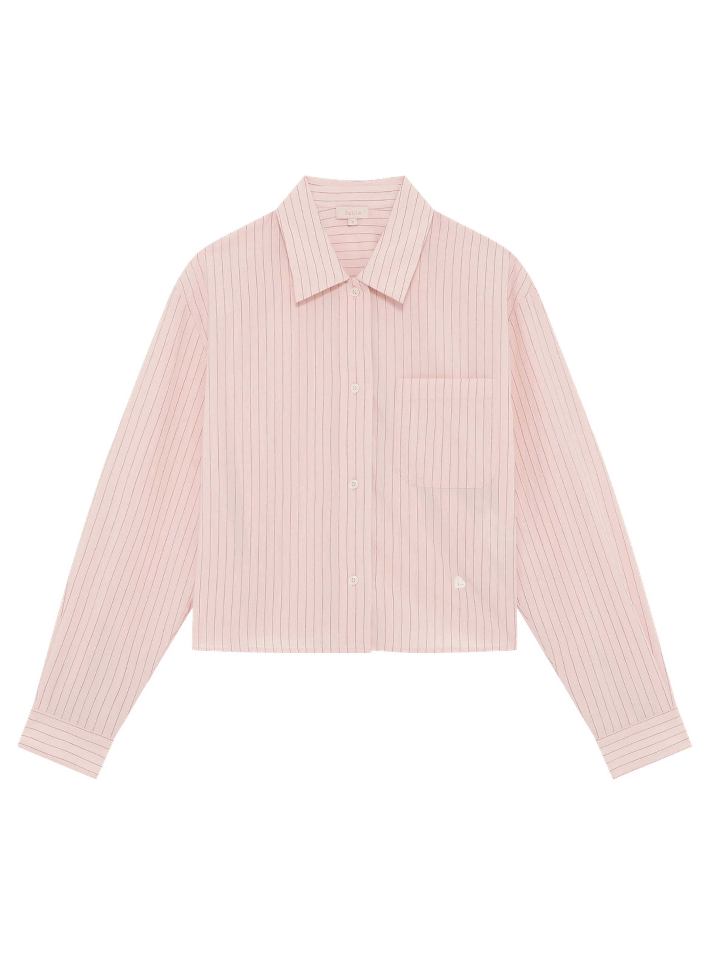 Chemise courte à rayures - cassia PABLO Beige