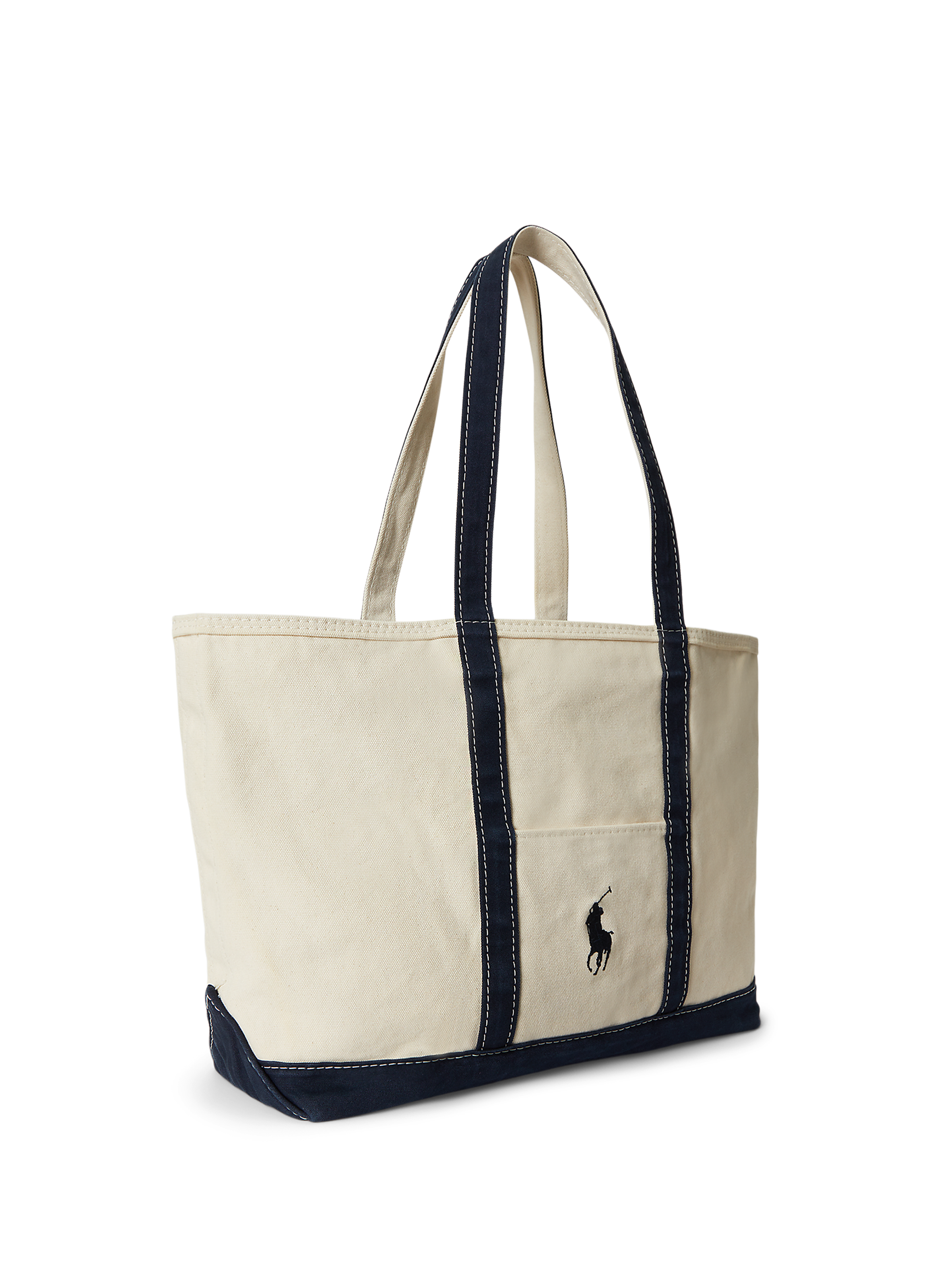 Logo cotton tote bag POLO RALPH LAUREN Blue