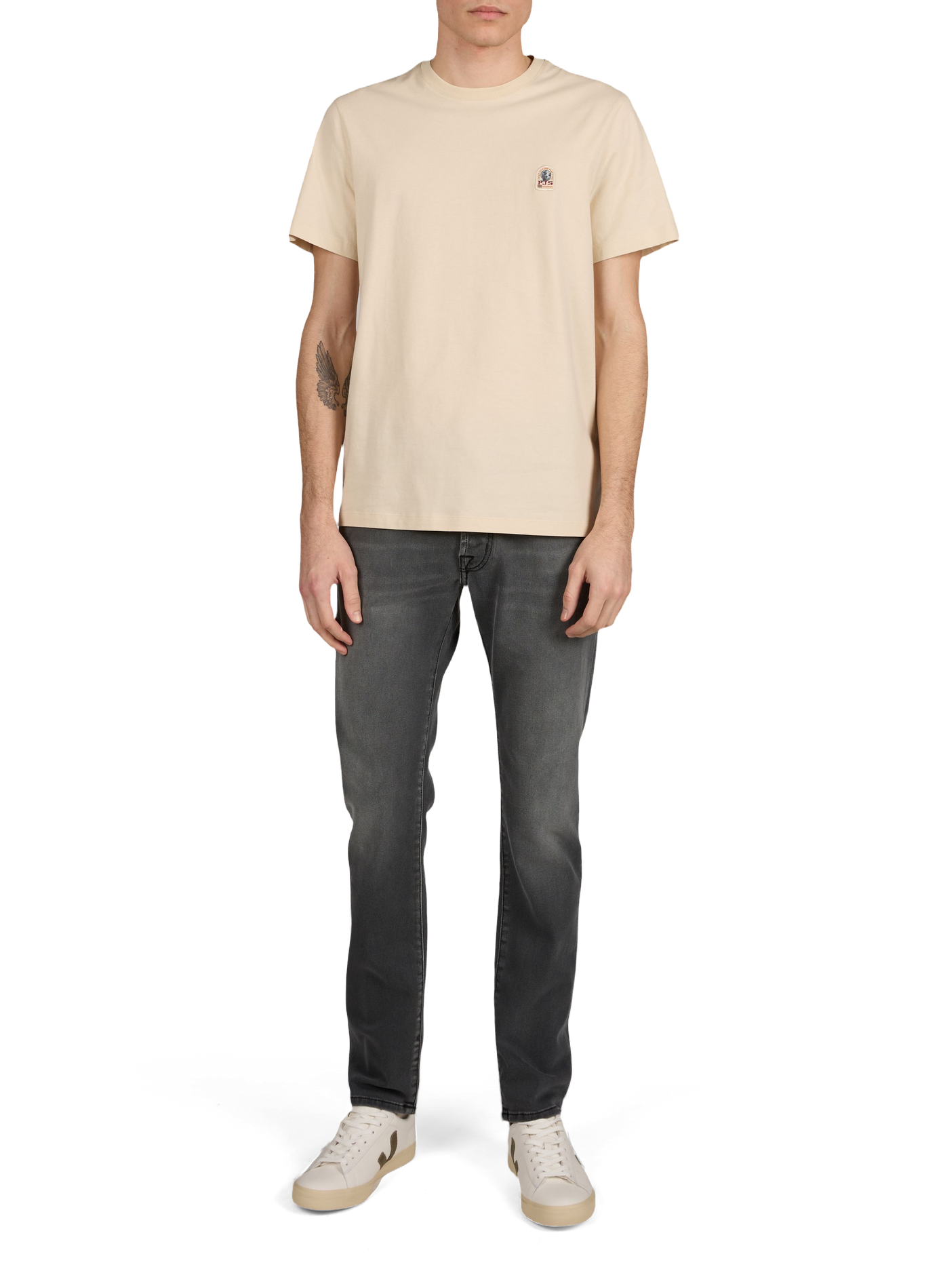 T-shirt Patch Tee in cotton PARAJUMPERS Beige