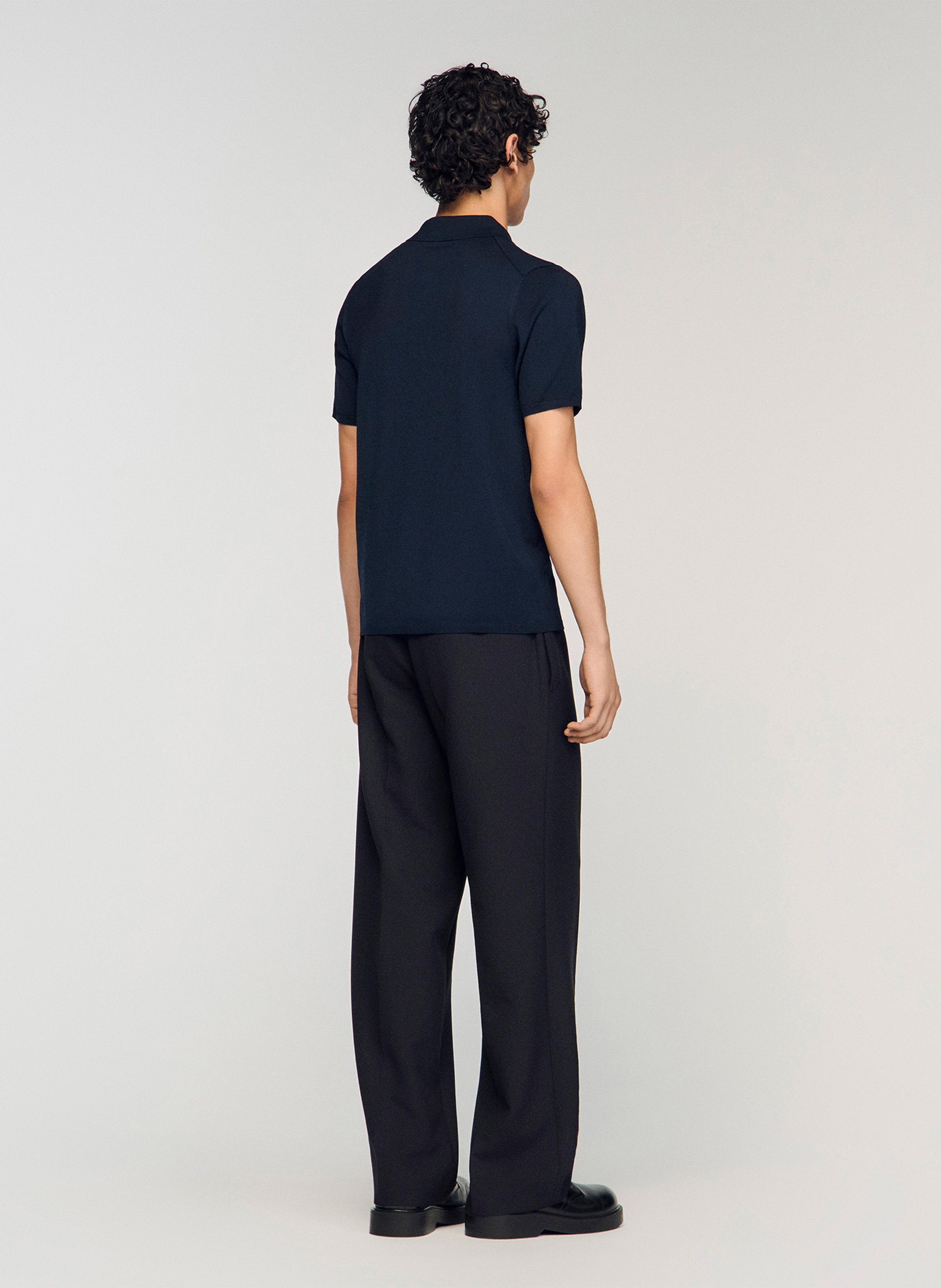 Polo regular fit SANDRO Bleu