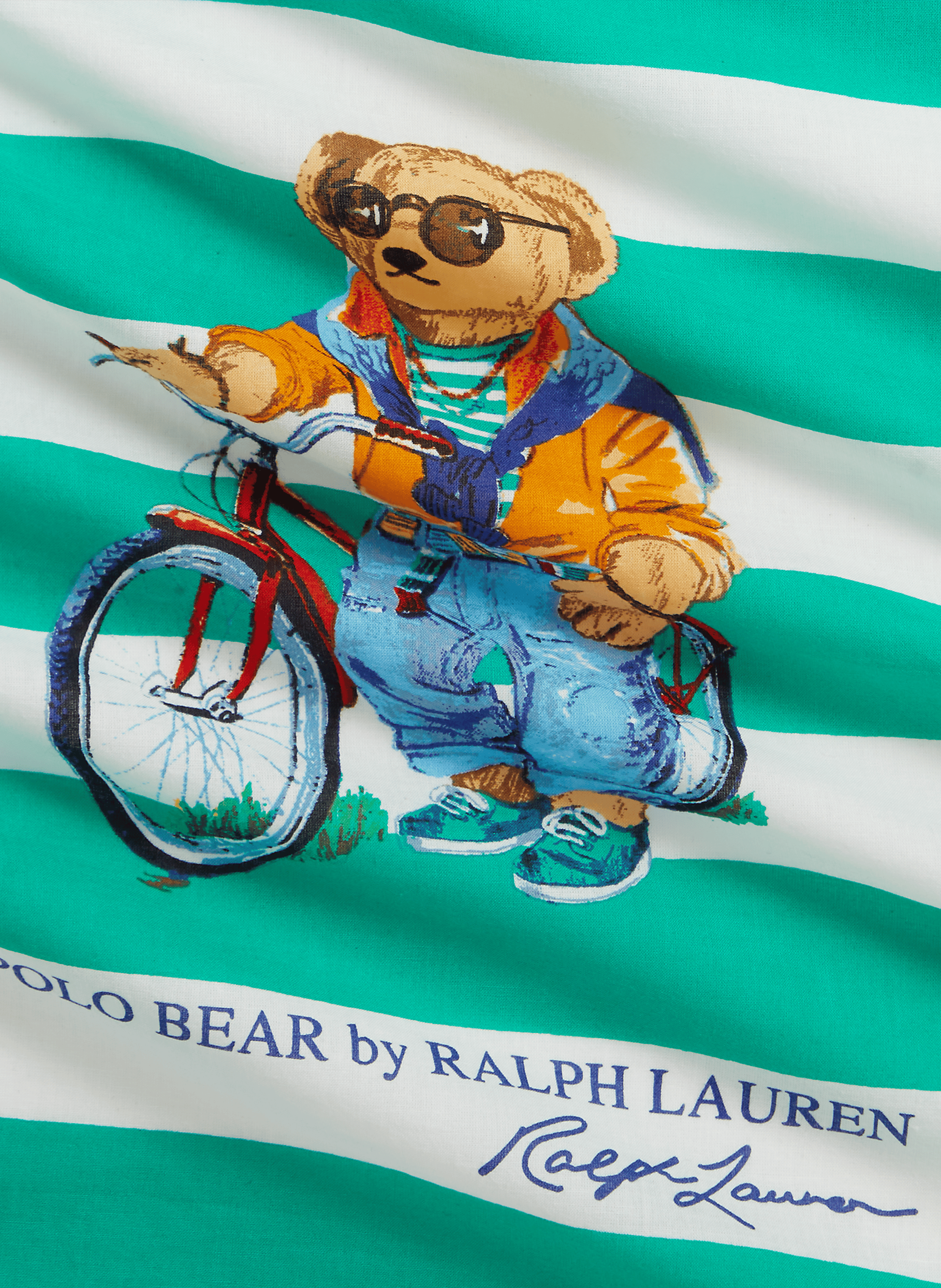 Foulard carré imprimé en coton POLO RALPH LAUREN Multicolore