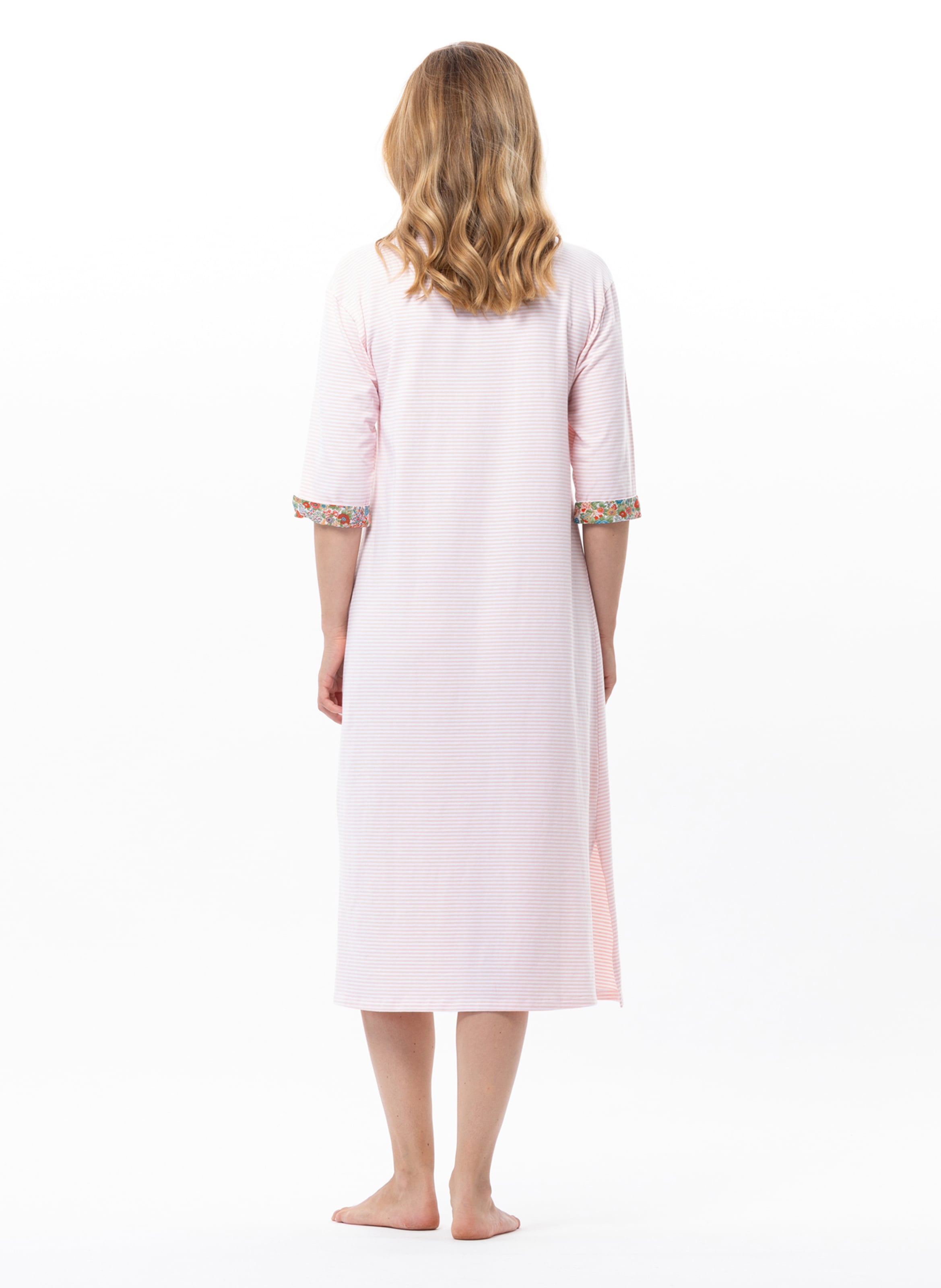 Chemise de nuit longue en coton garden 211 LE CHAT Multicolore